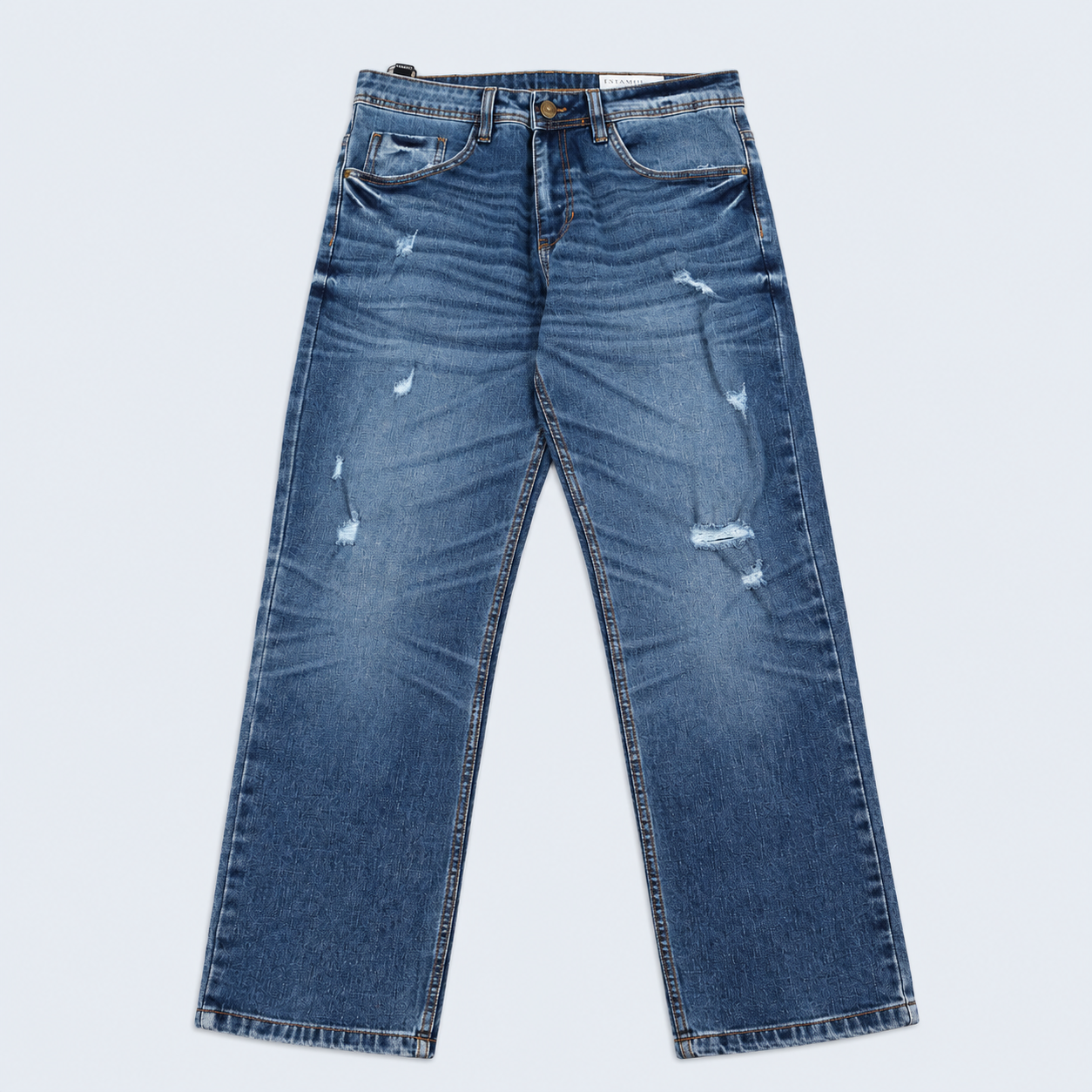 Jean hombre regular azul clasico