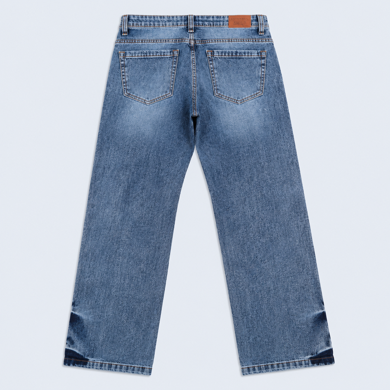 Jean hombre regular azul con rotos