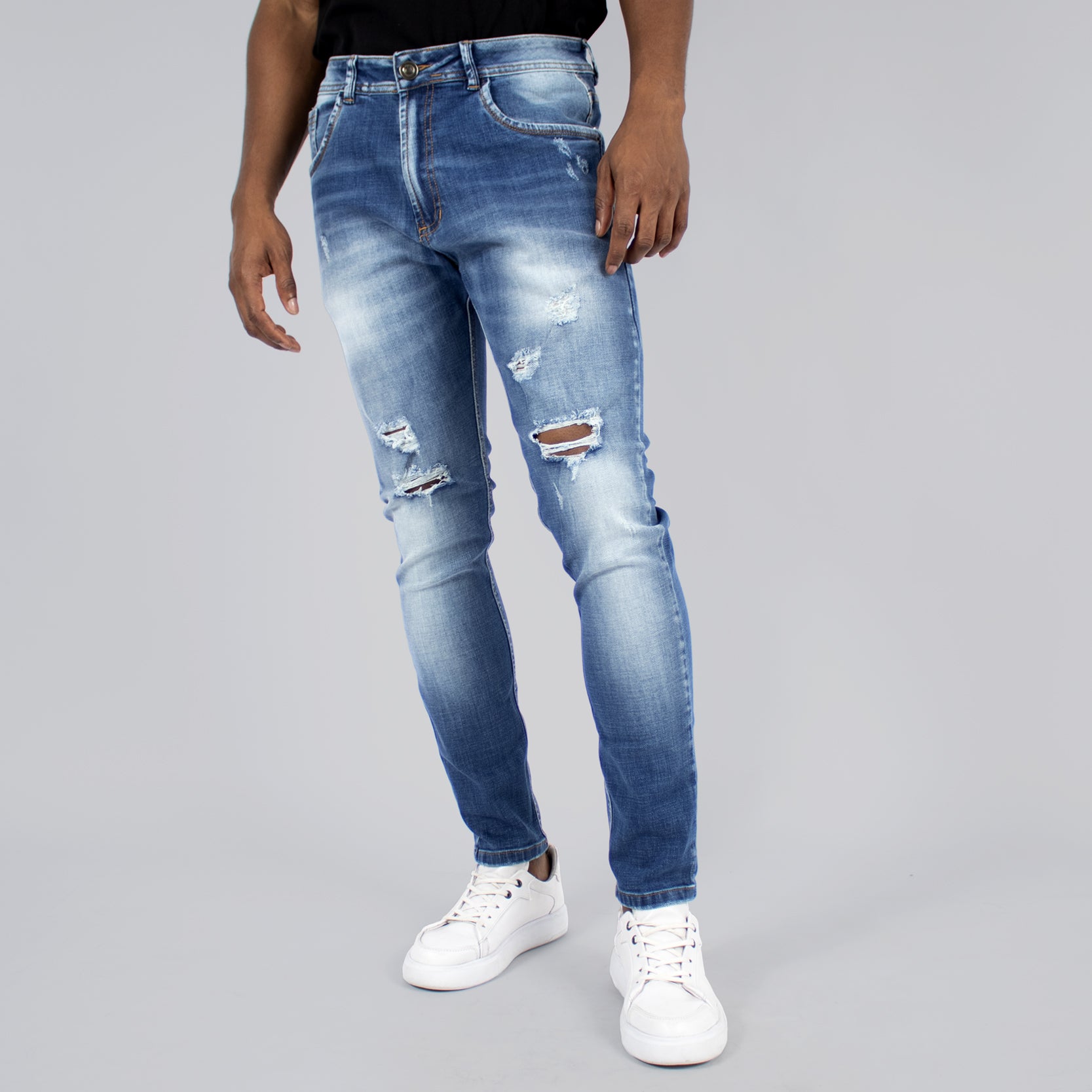 Jean hombre skinny azul medio