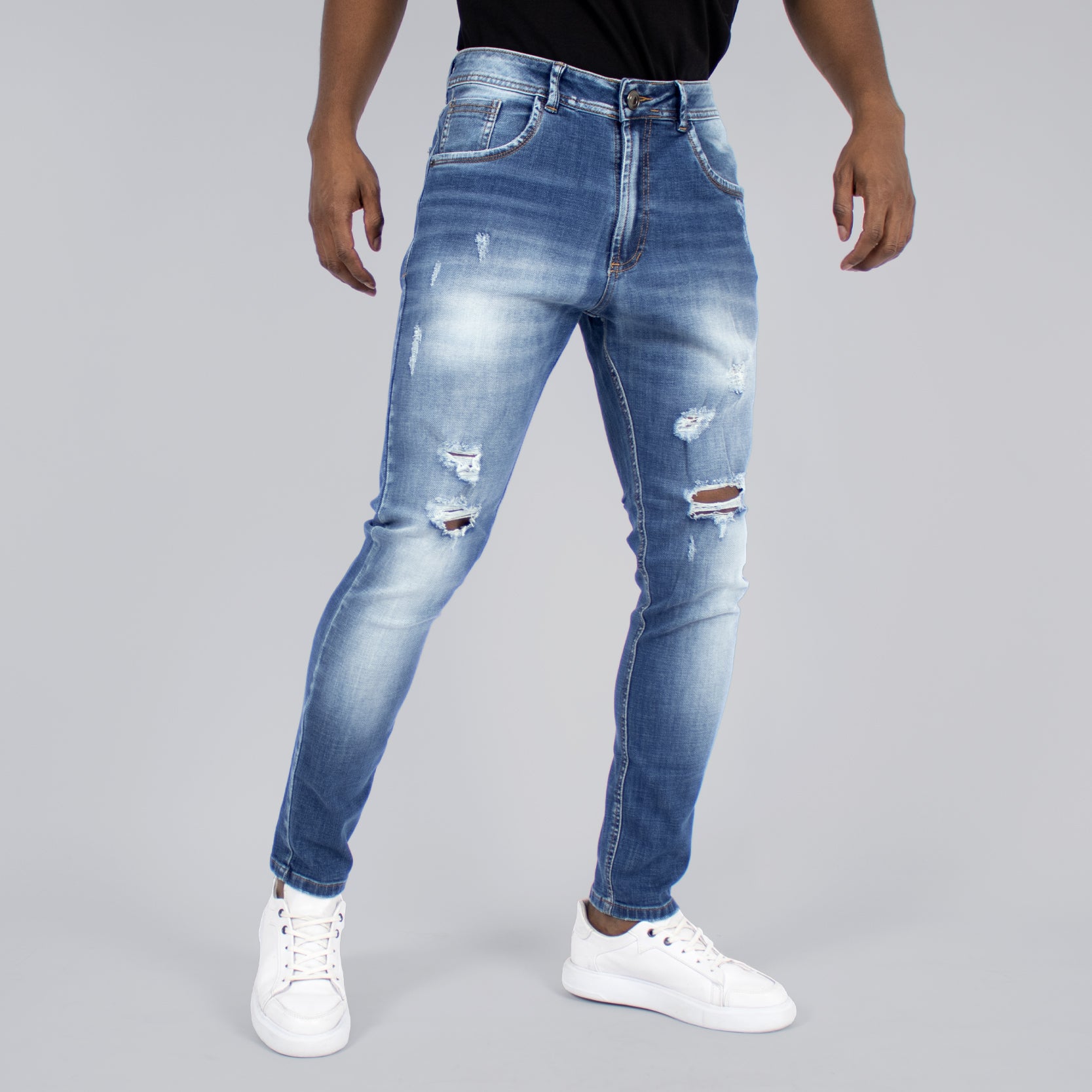 Jean hombre skinny azul medio