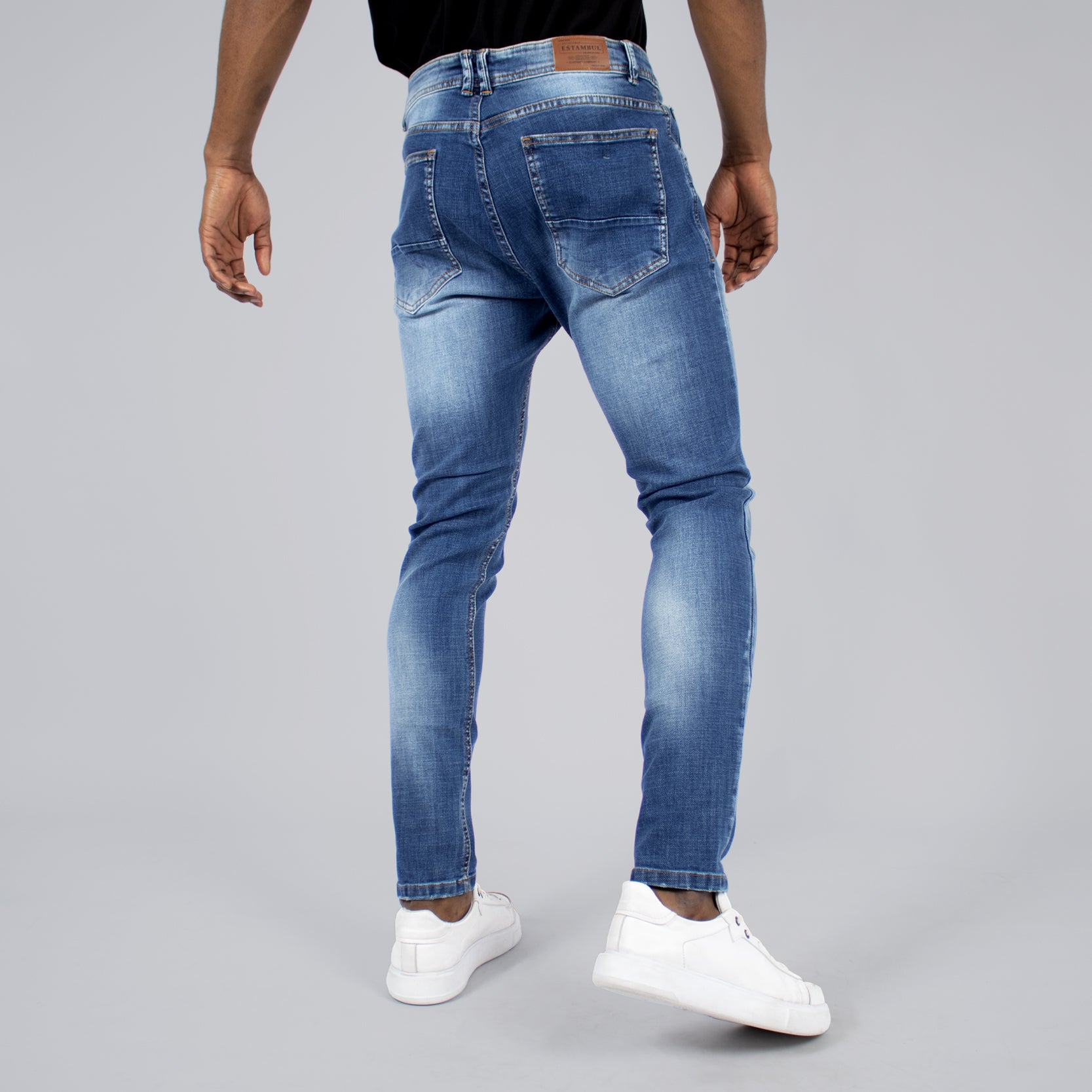 Jean hombre skinny azul medio