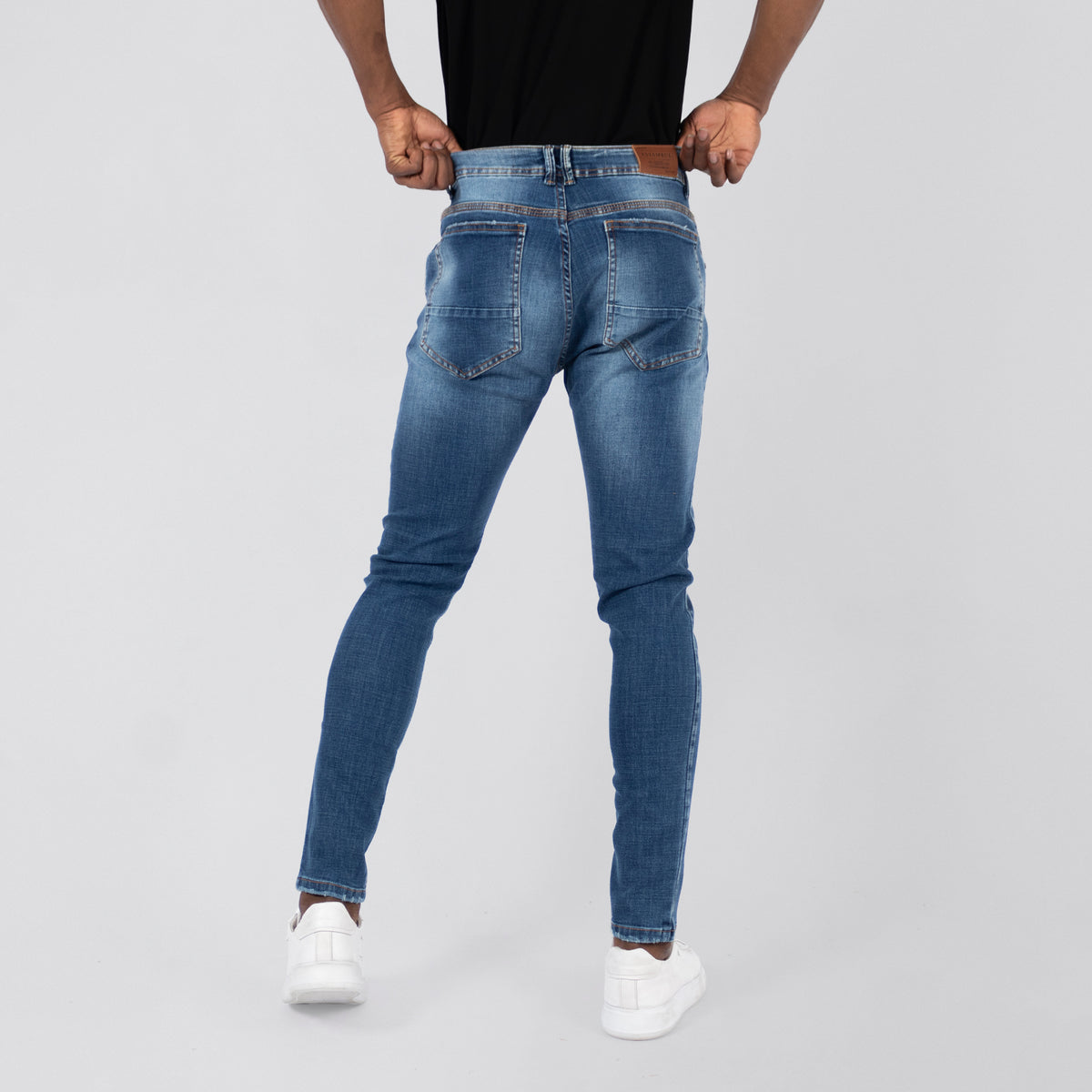 Jean hombre azul medio