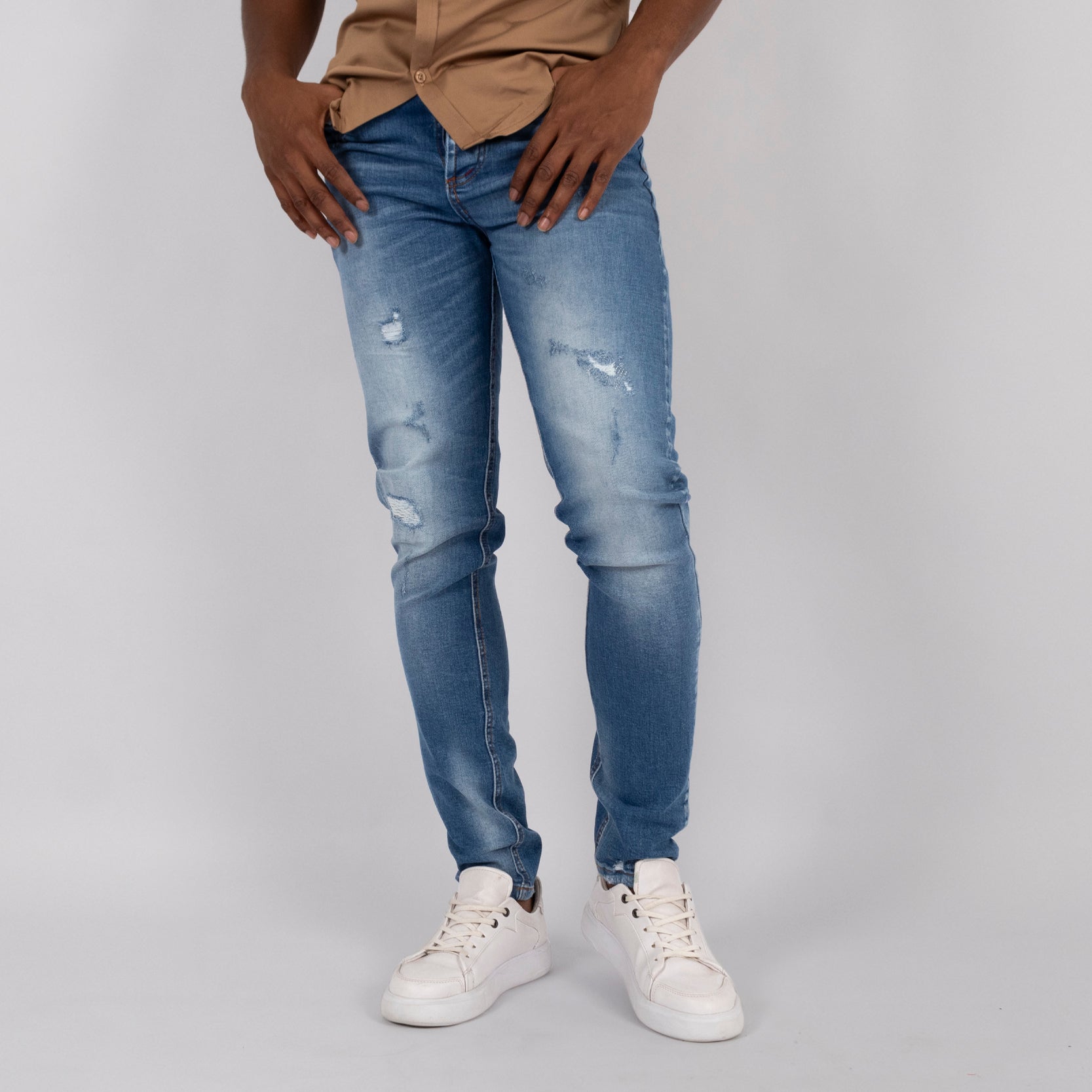Jean hombre skinny Desgaste