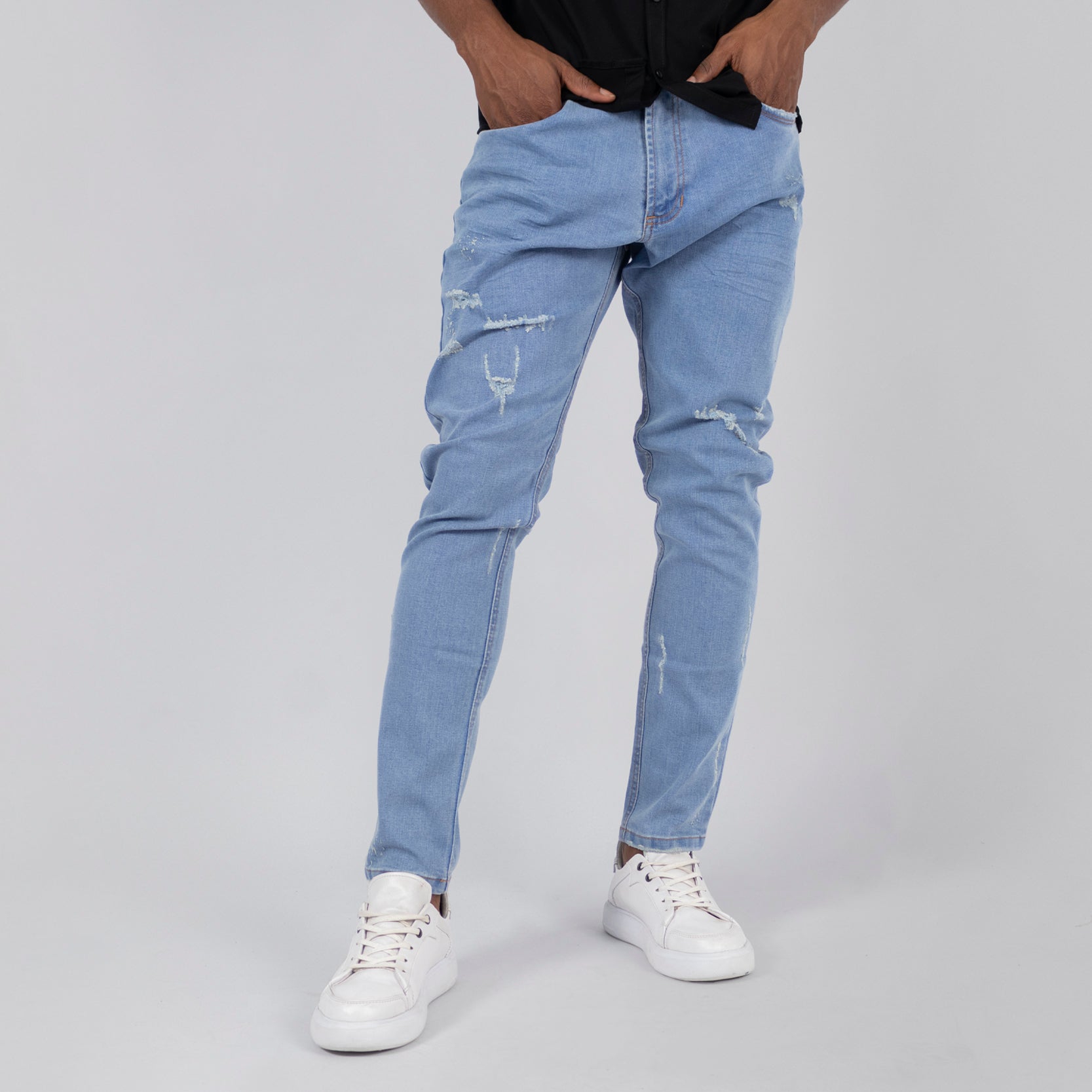 Jean hombre skinny azul medio