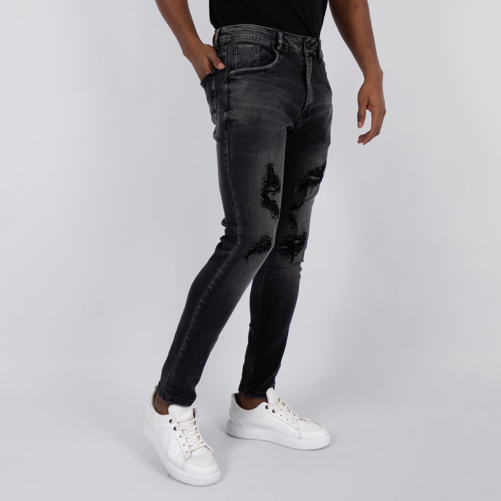 Jean hombre gris oscuro