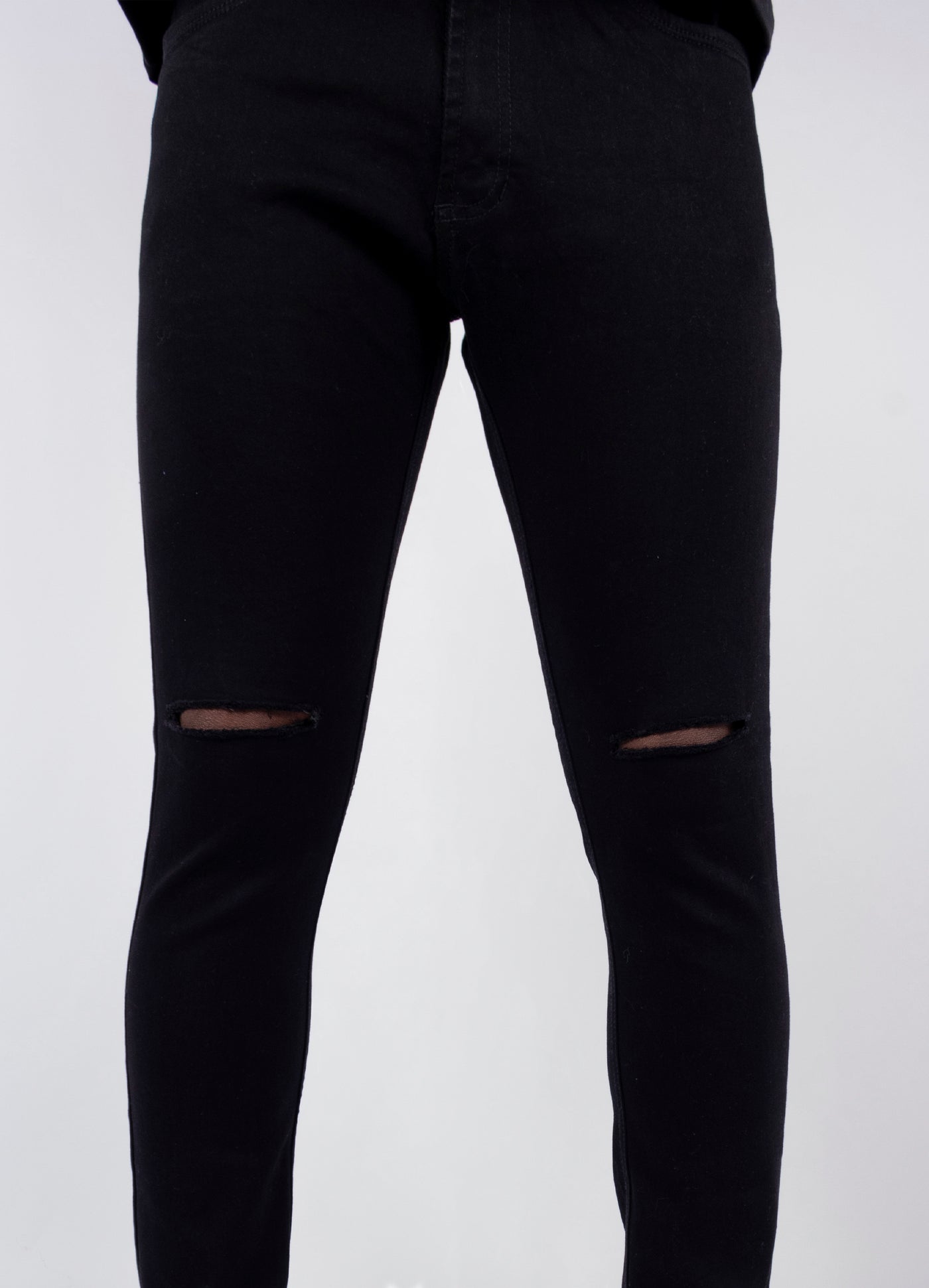 Pantalones Rasgados Jeans A La Rodilla Super Skinny Jeans