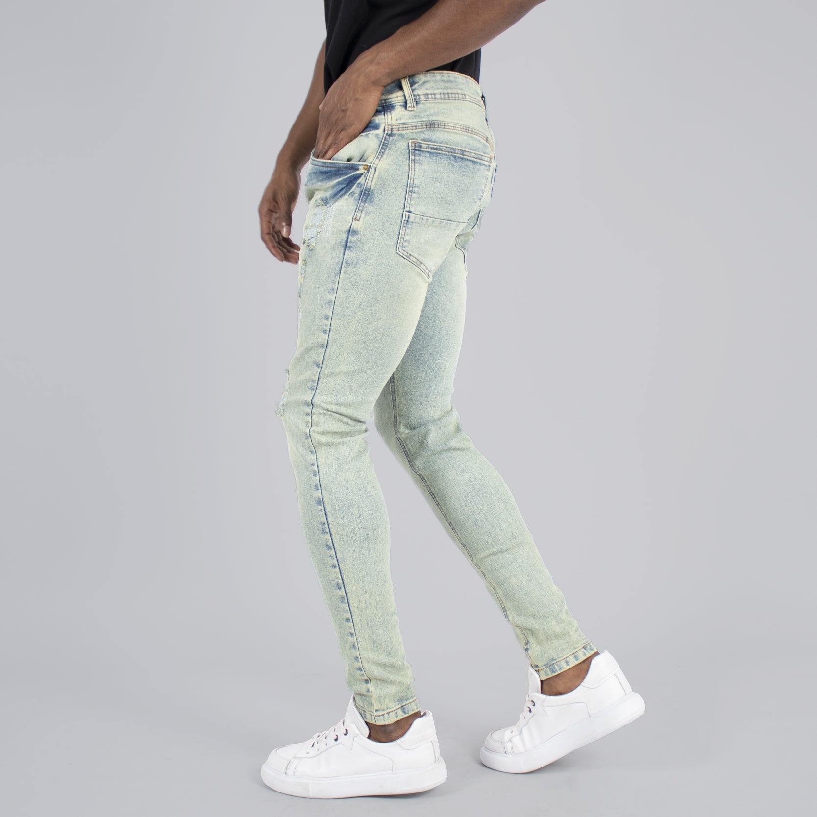 Jean hombre sky verdoso