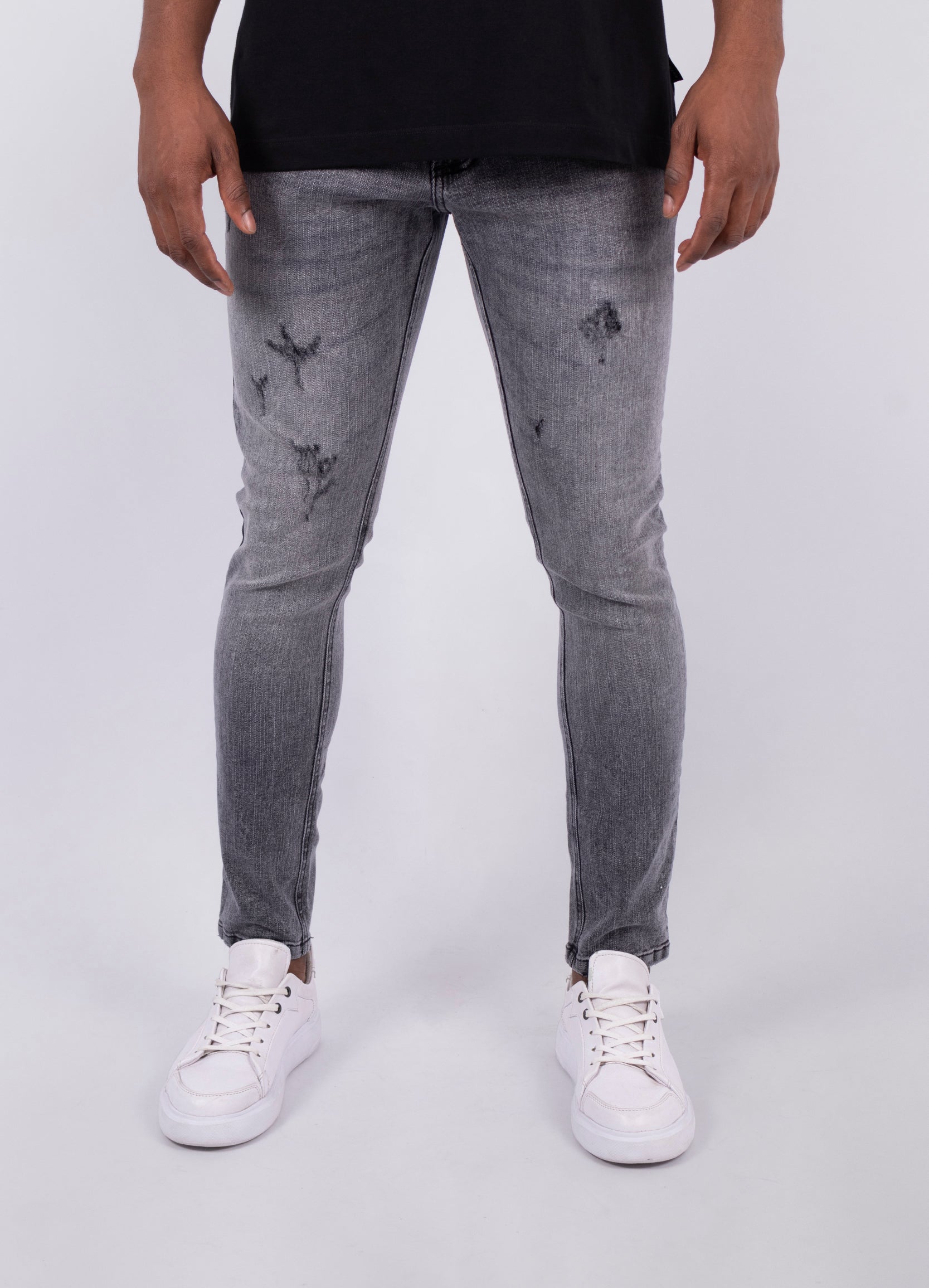 Jean hombre sky gris medio