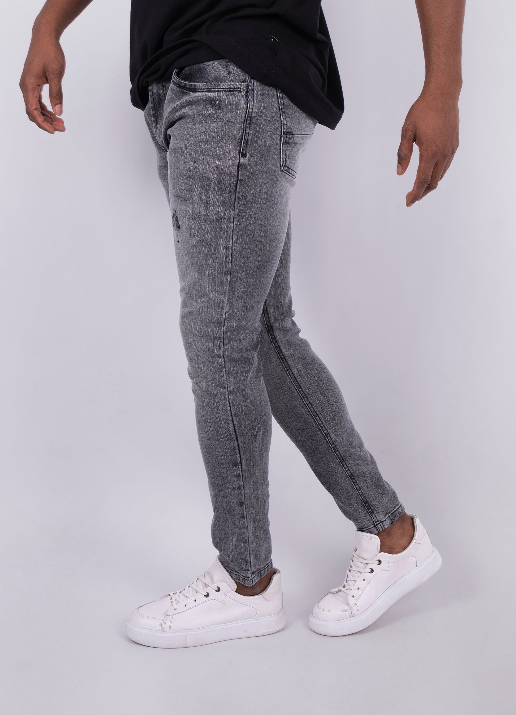 Jean hombre sky gris medio