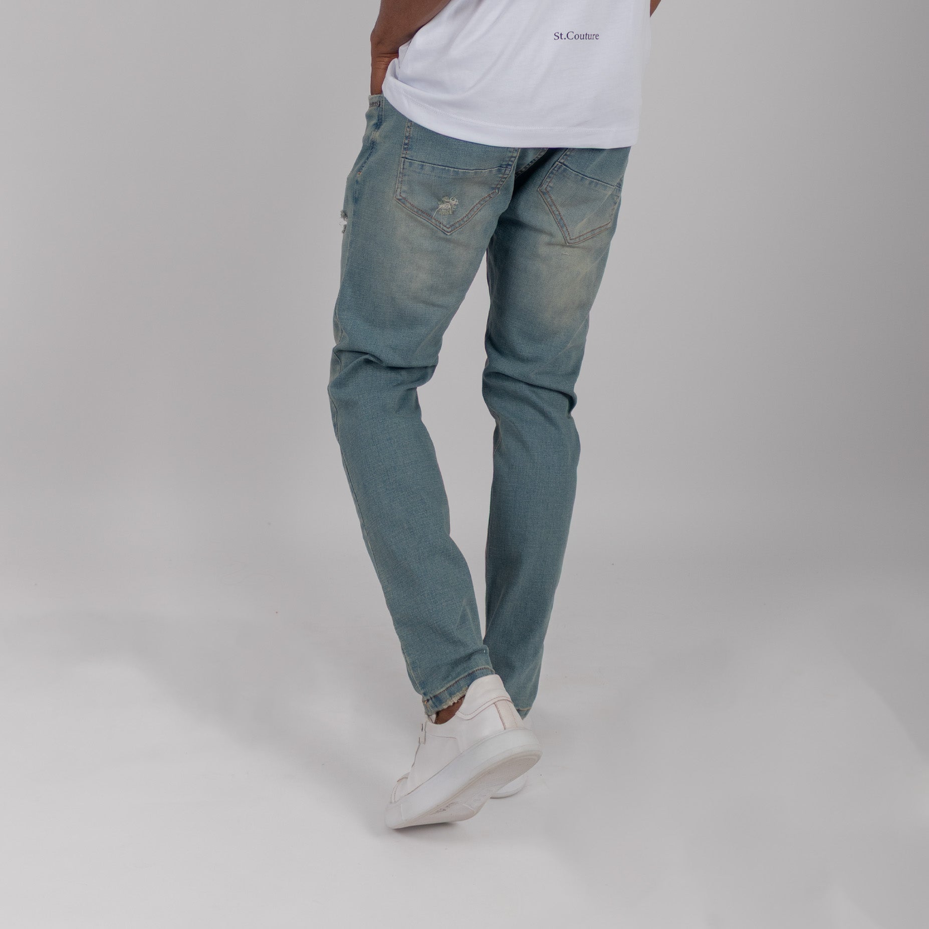 Jean hombre skinny gris