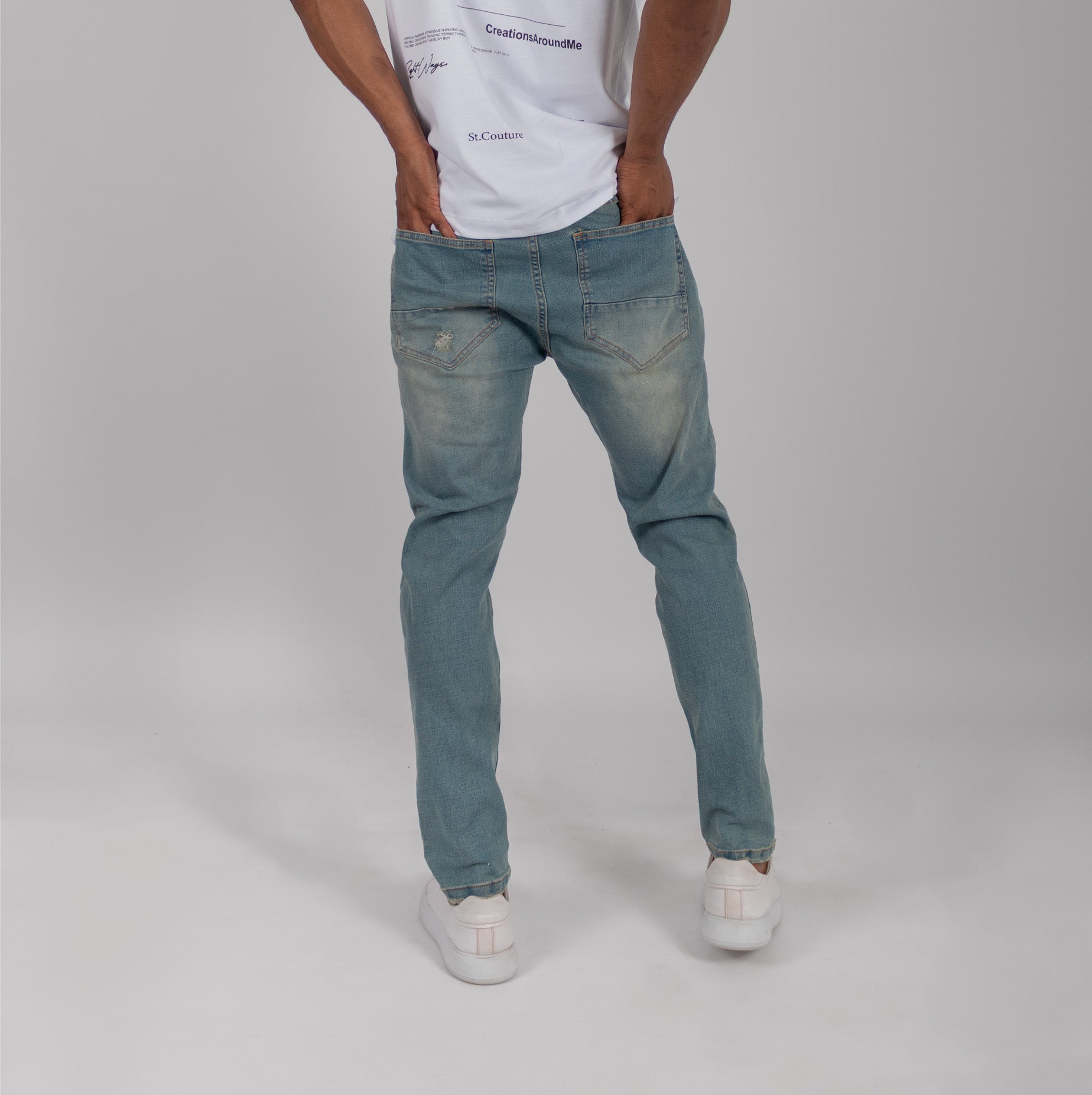 Jean hombre skinny gris