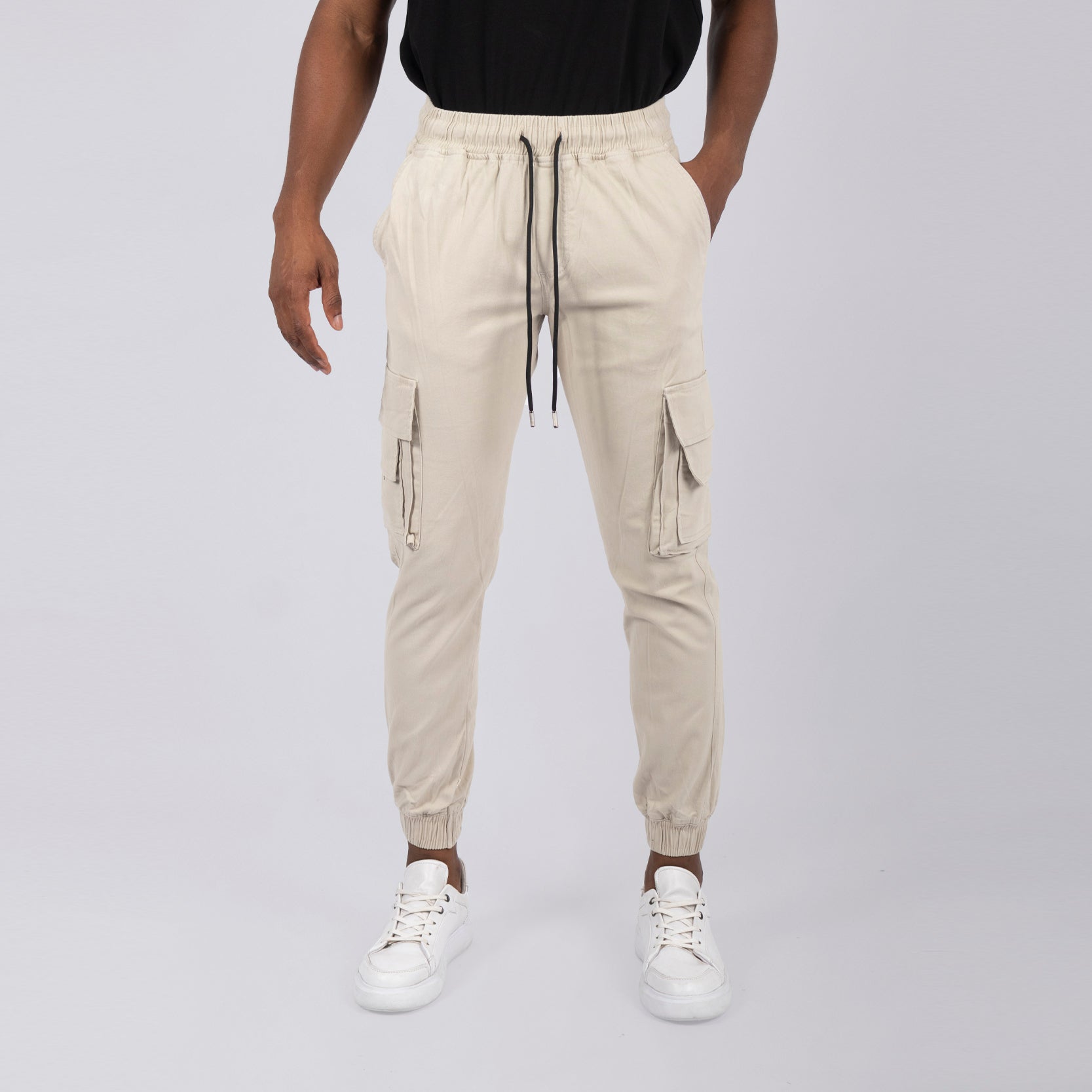 Jogger hombre beige