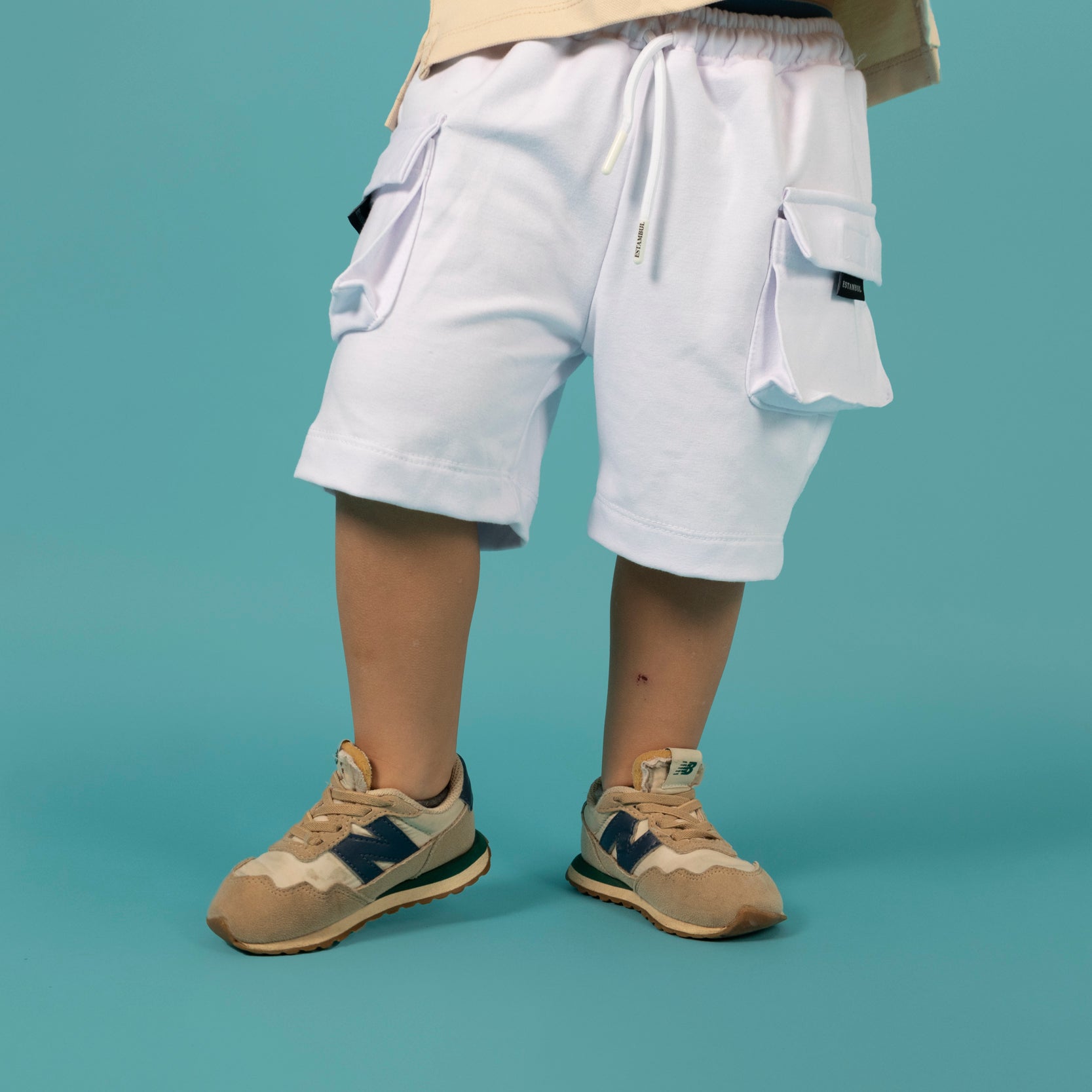 Pantaloneta baby cargo blanca