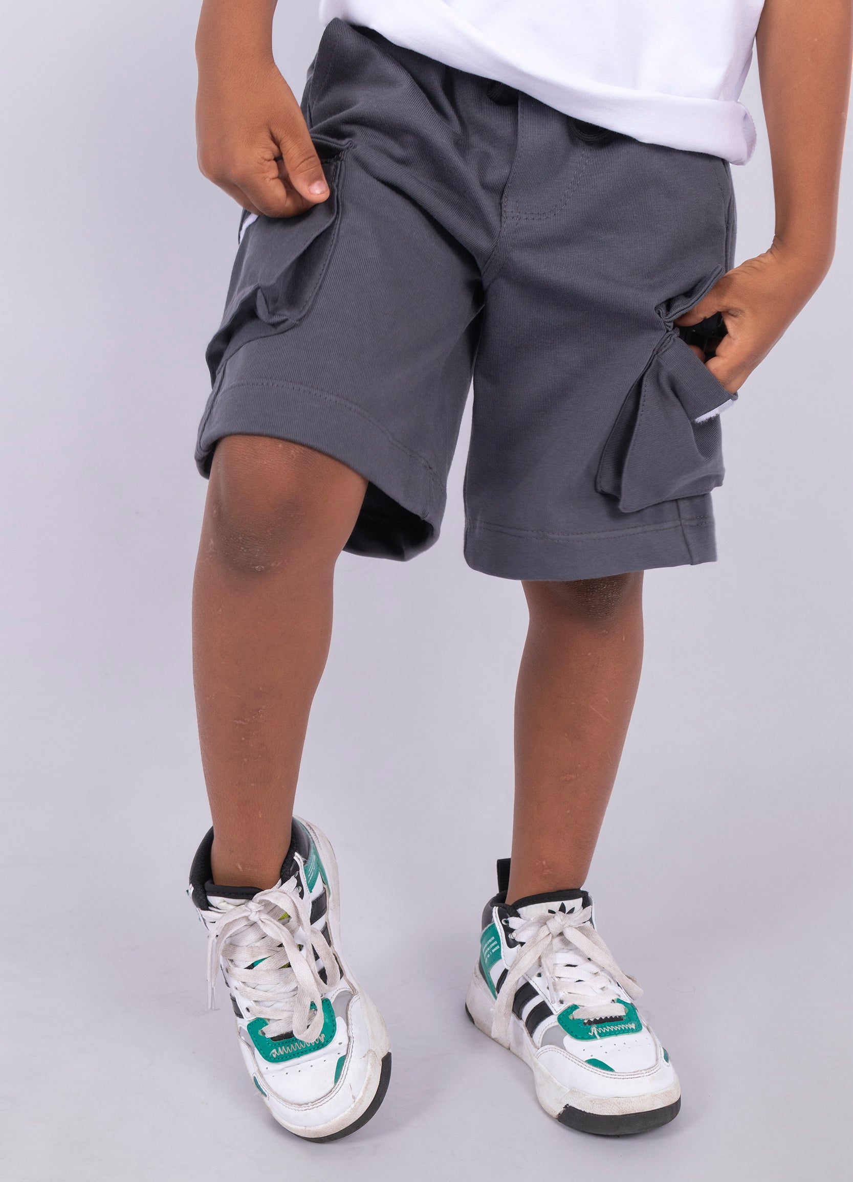 Pantaloneta niño Cargo Gris
