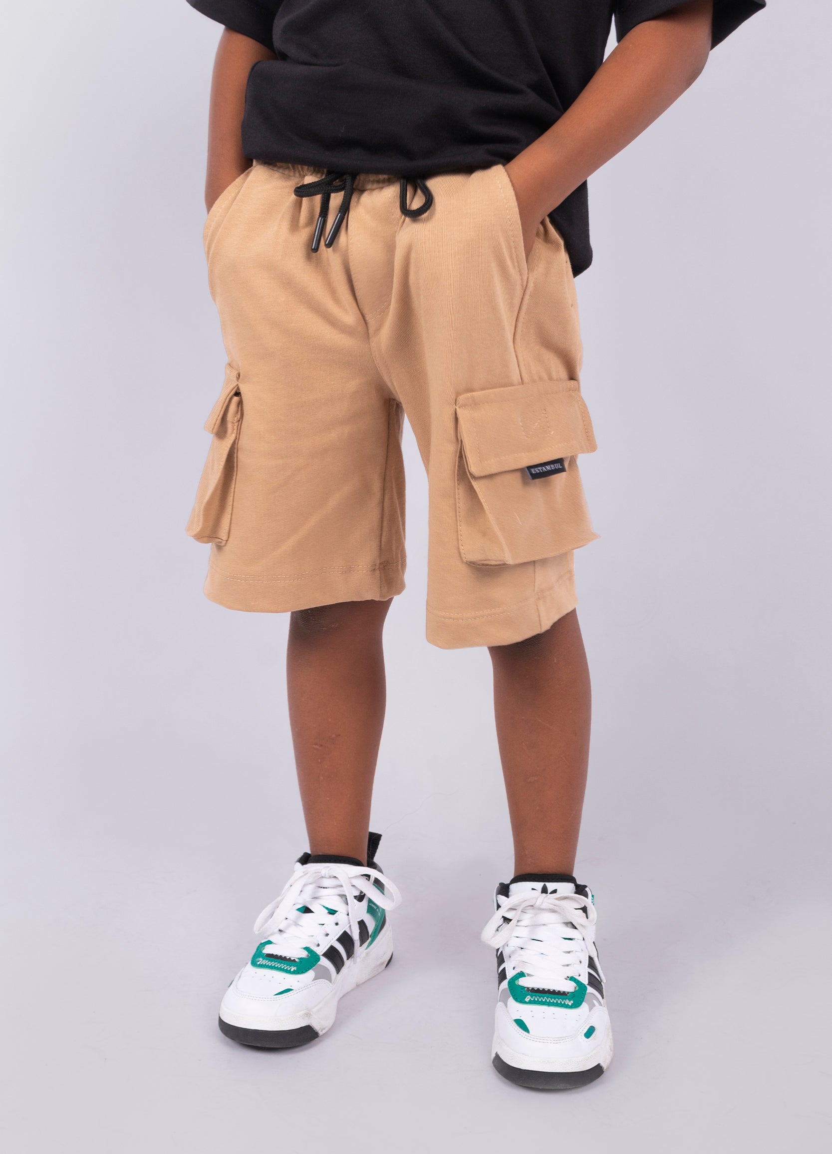 Pantaloneta niño Cargo Crema