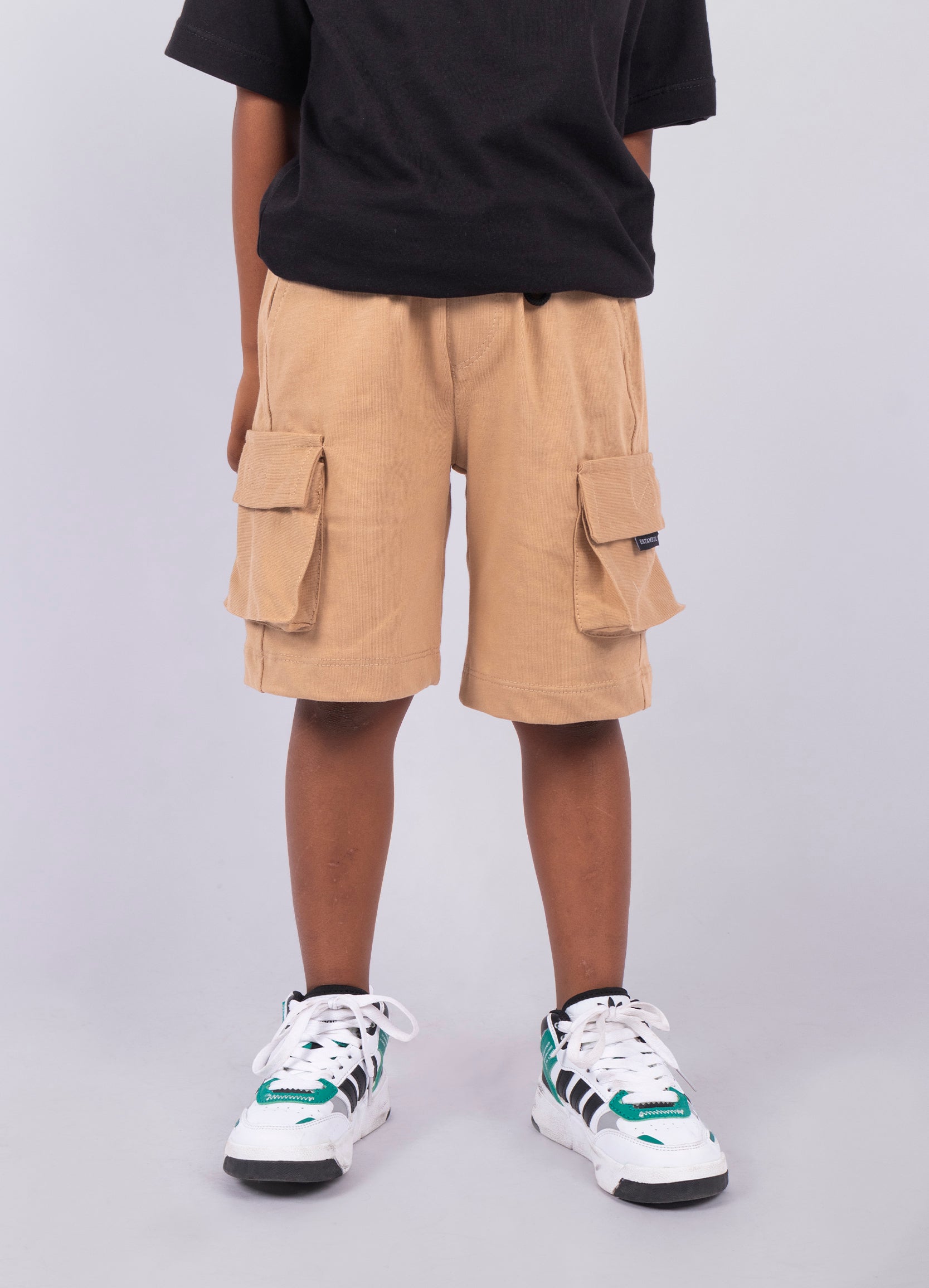 Pantaloneta niño Cargo Crema