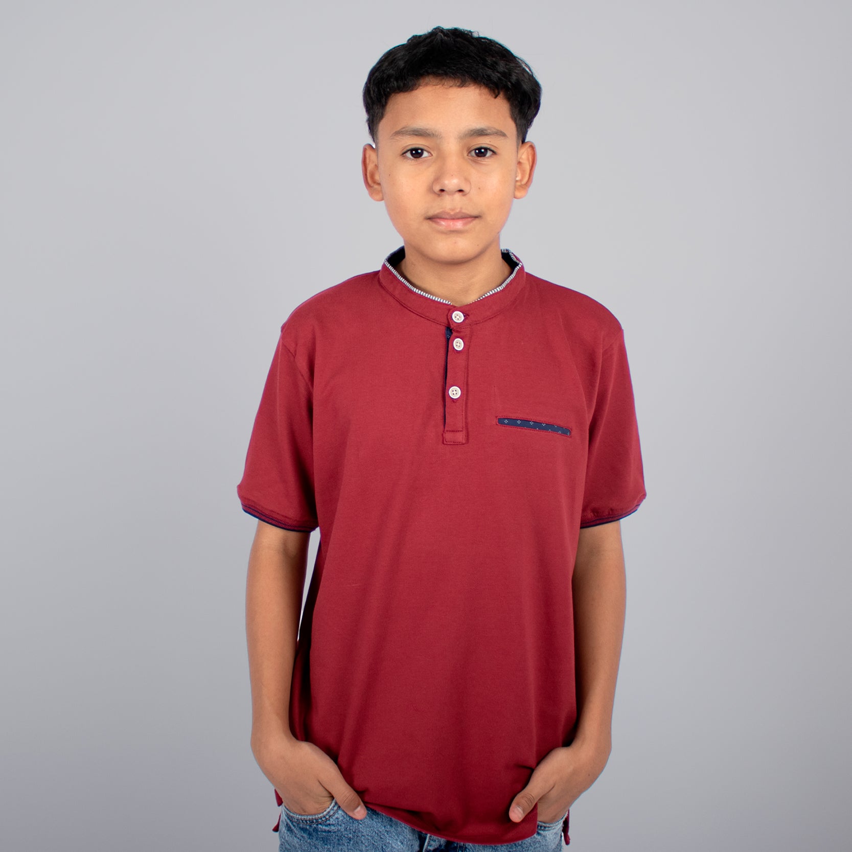 Polo niño neru cherry