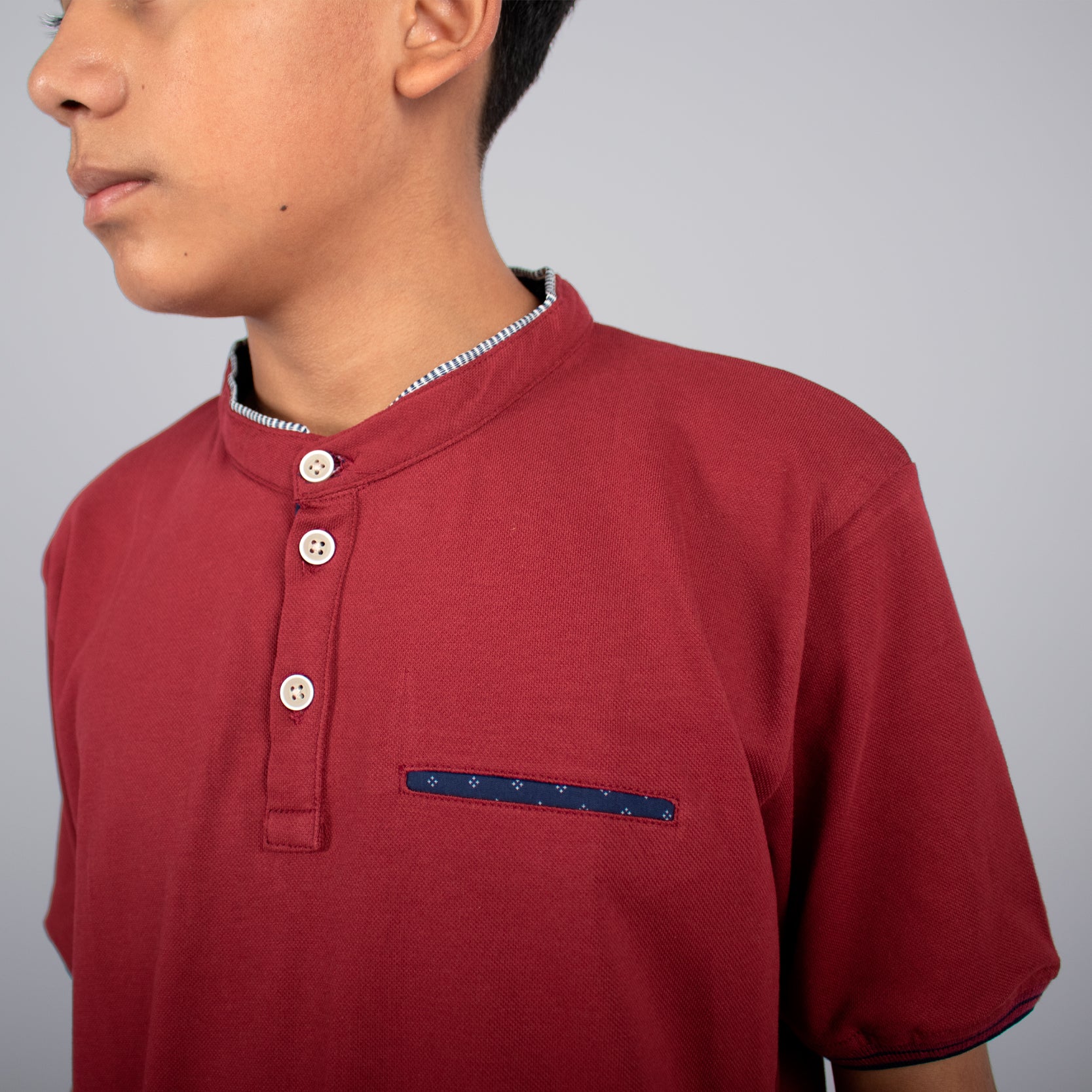 Polo niño neru cherry