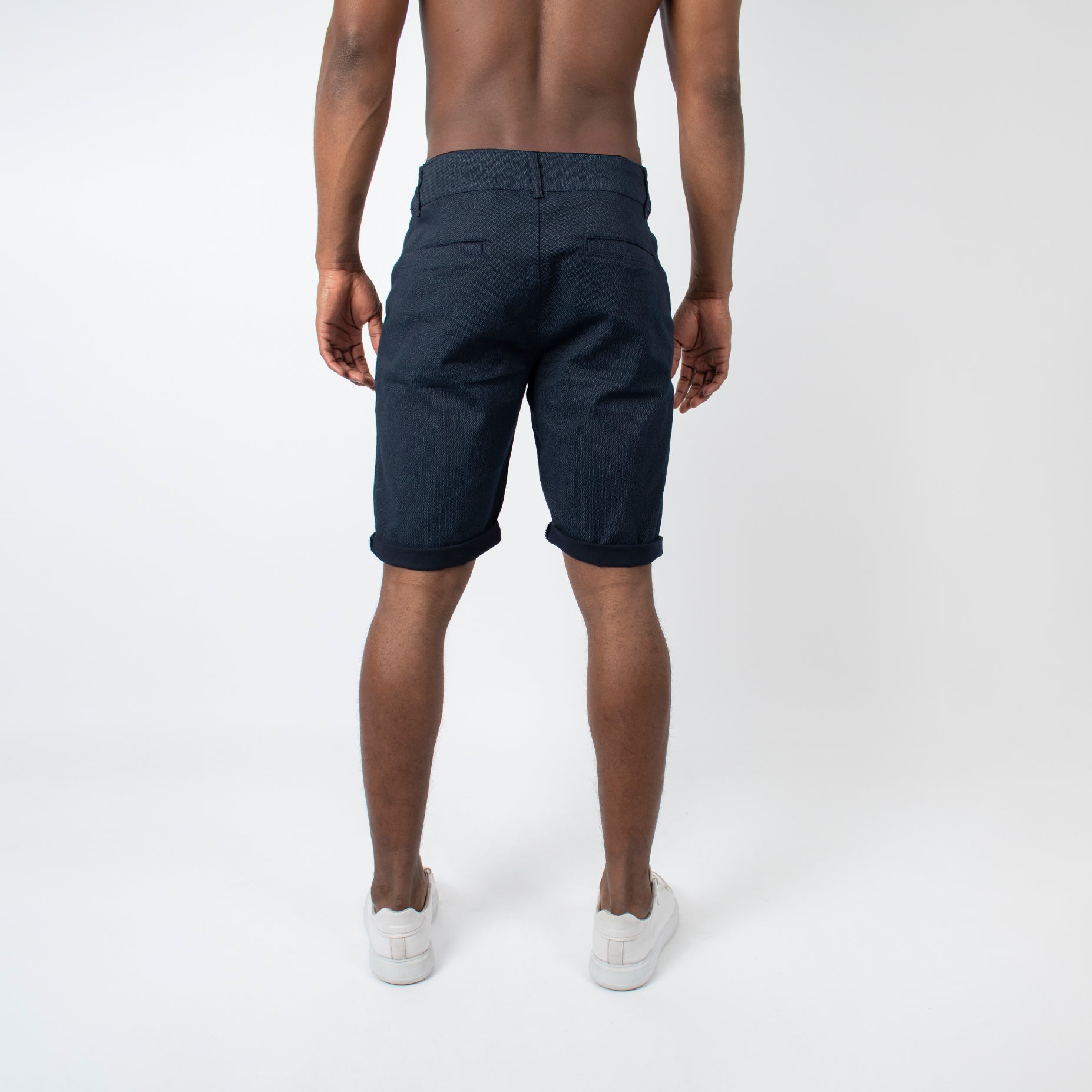 Bermuda hombre Dril azul