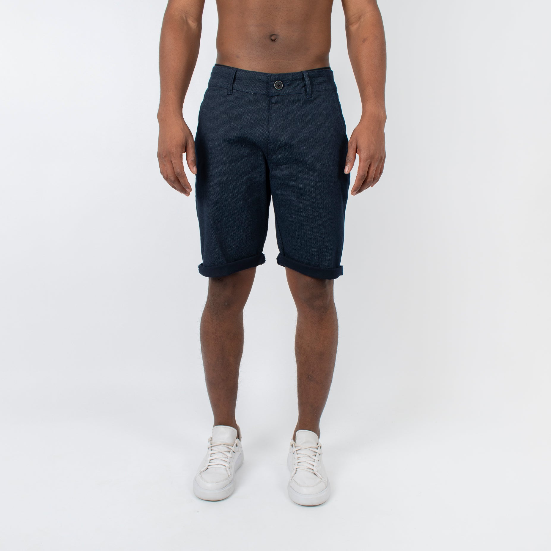 Bermuda hombre Dril azul