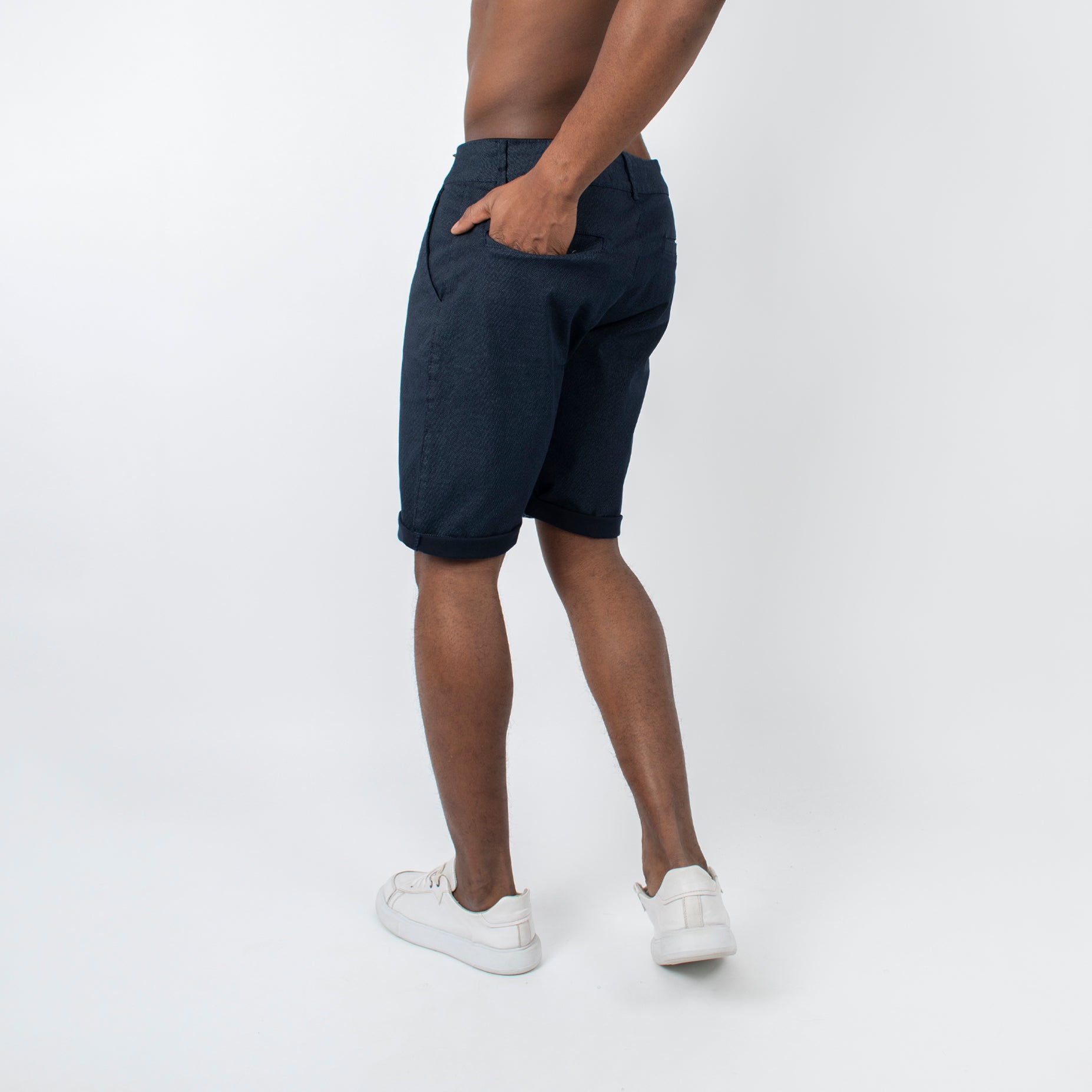 Bermuda hombre Dril azul