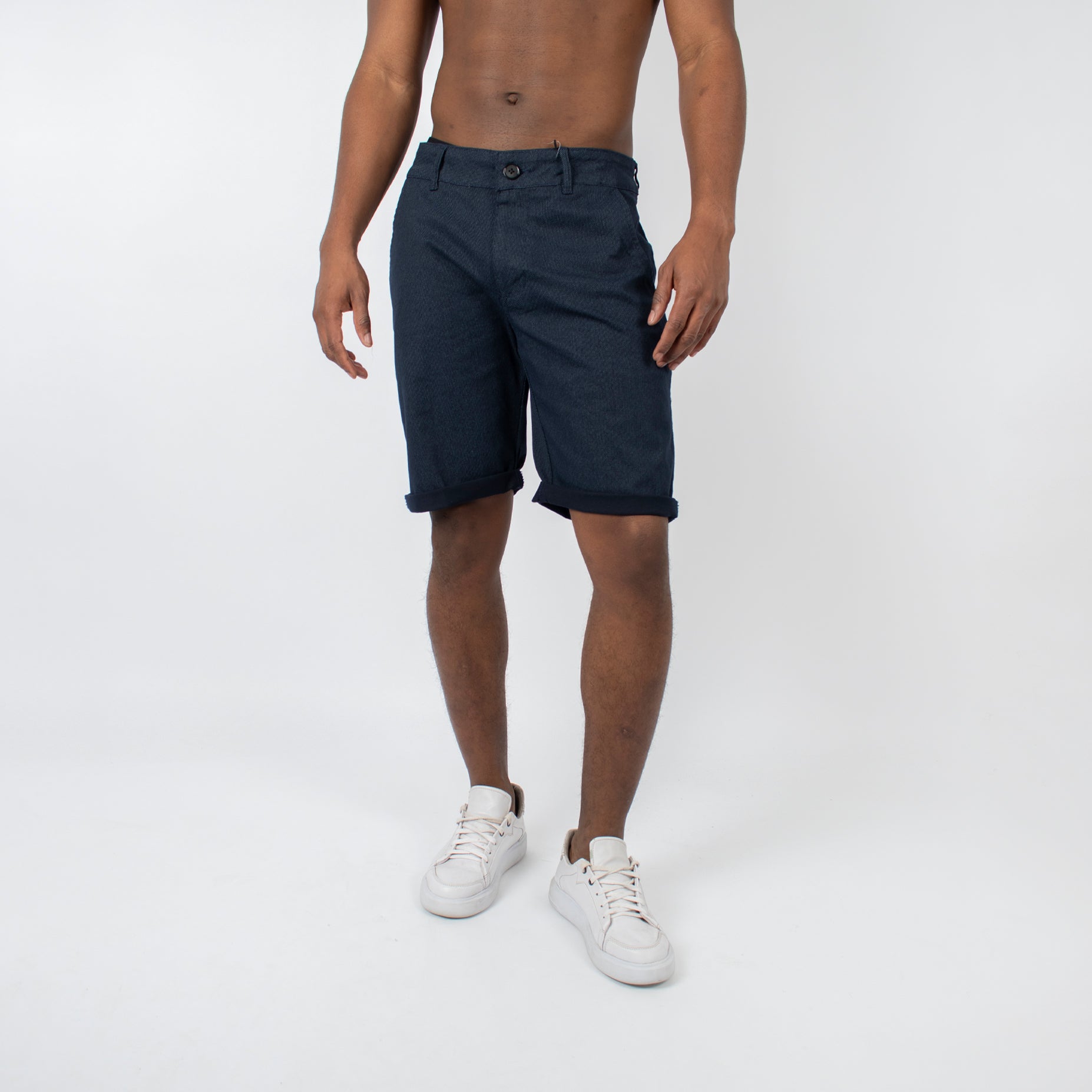 Bermuda hombre Dril azul