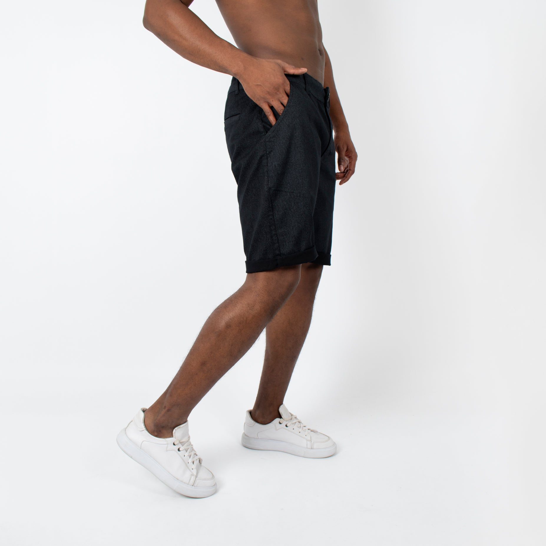 Bermuda hombre dril negra