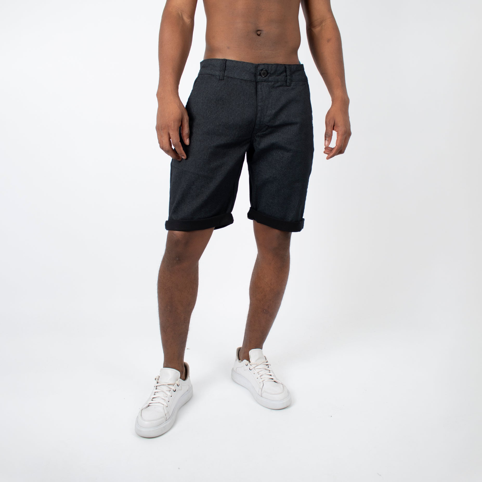 Bermuda hombre dril negra