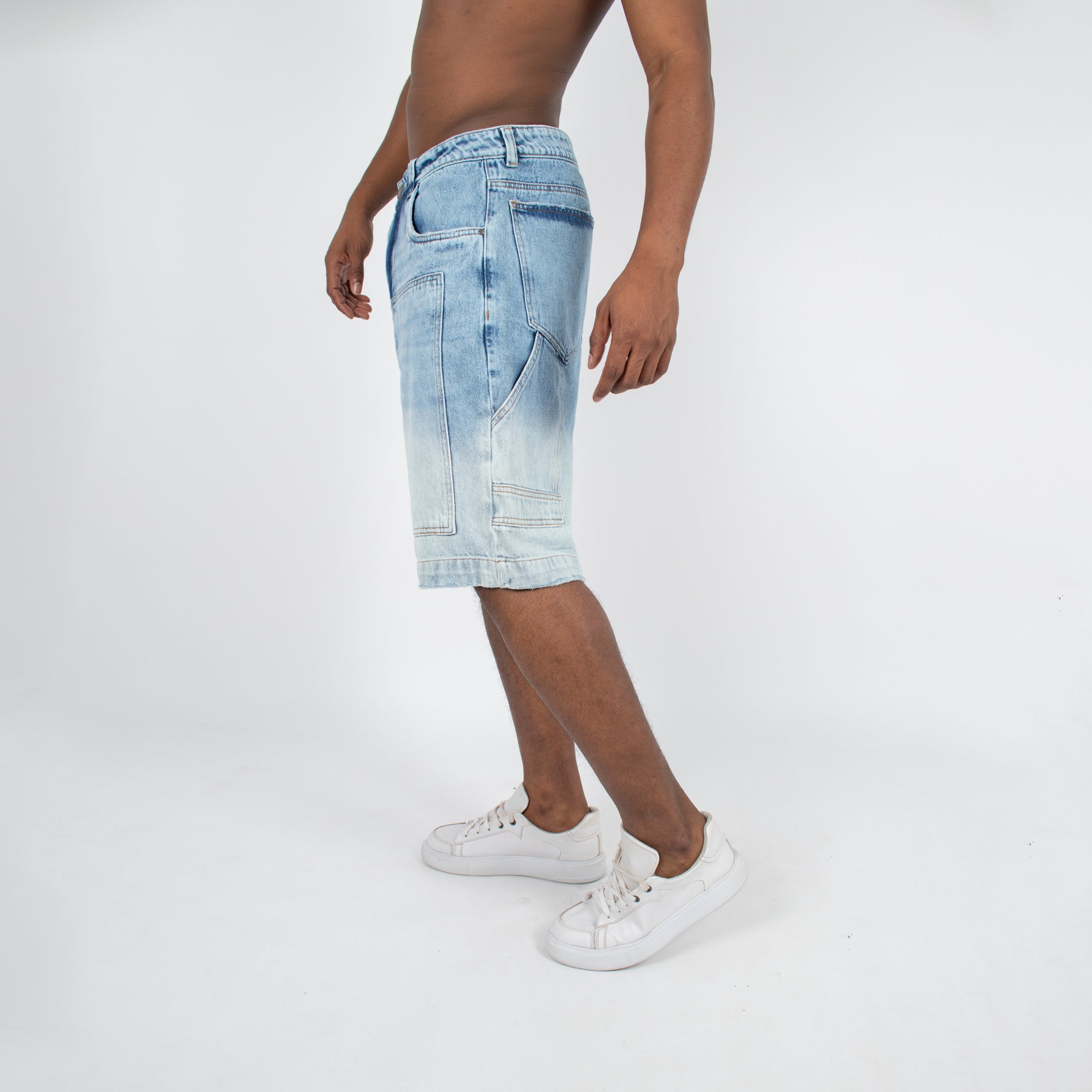 Bermuda hombre cargo azul