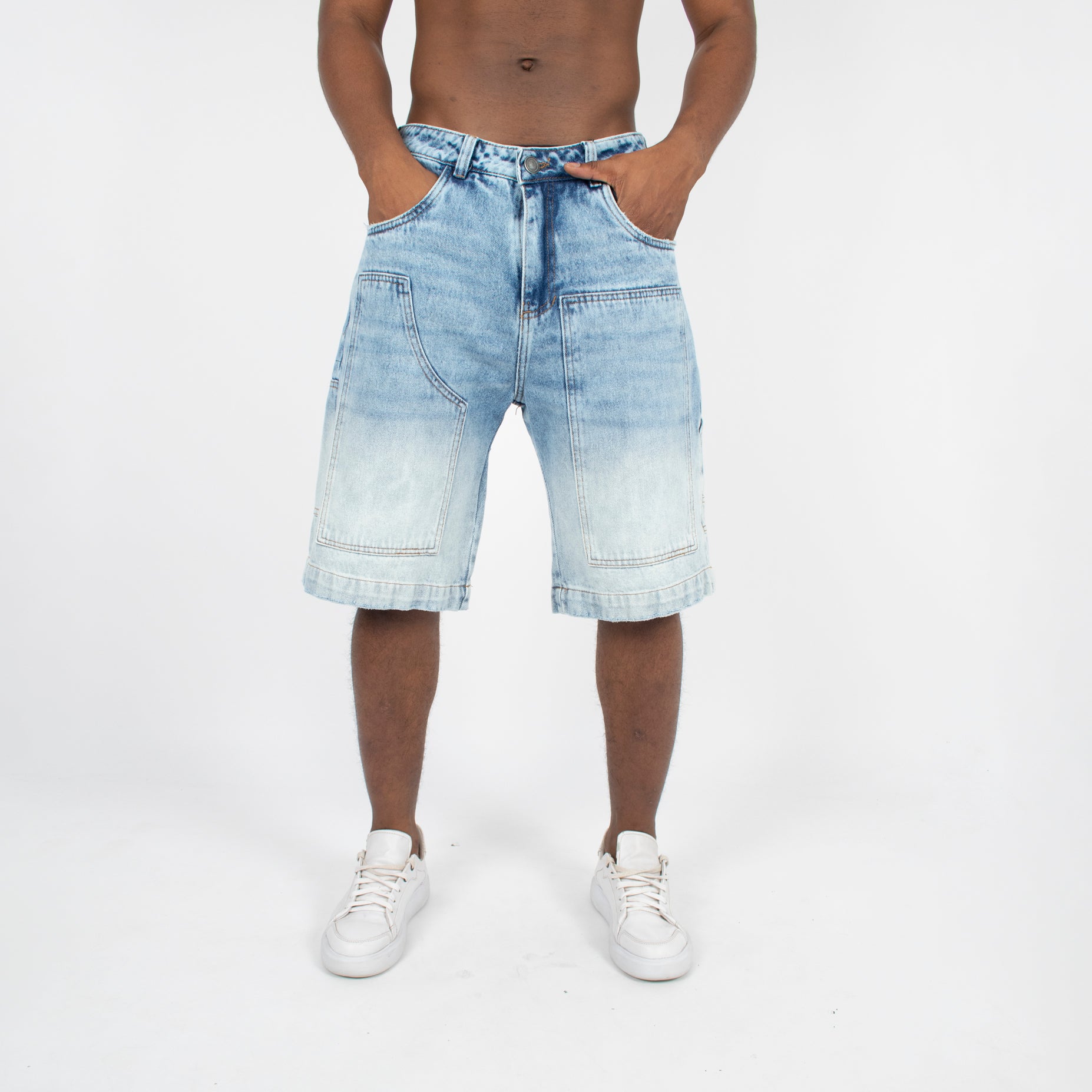 Bermuda hombre cargo azul