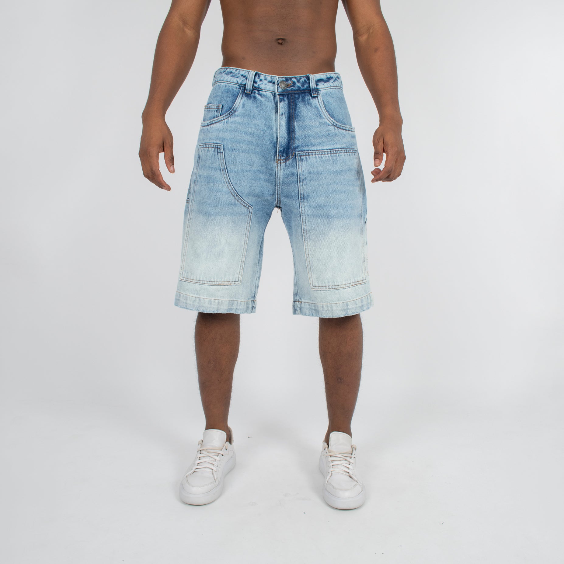 Bermuda hombre cargo azul