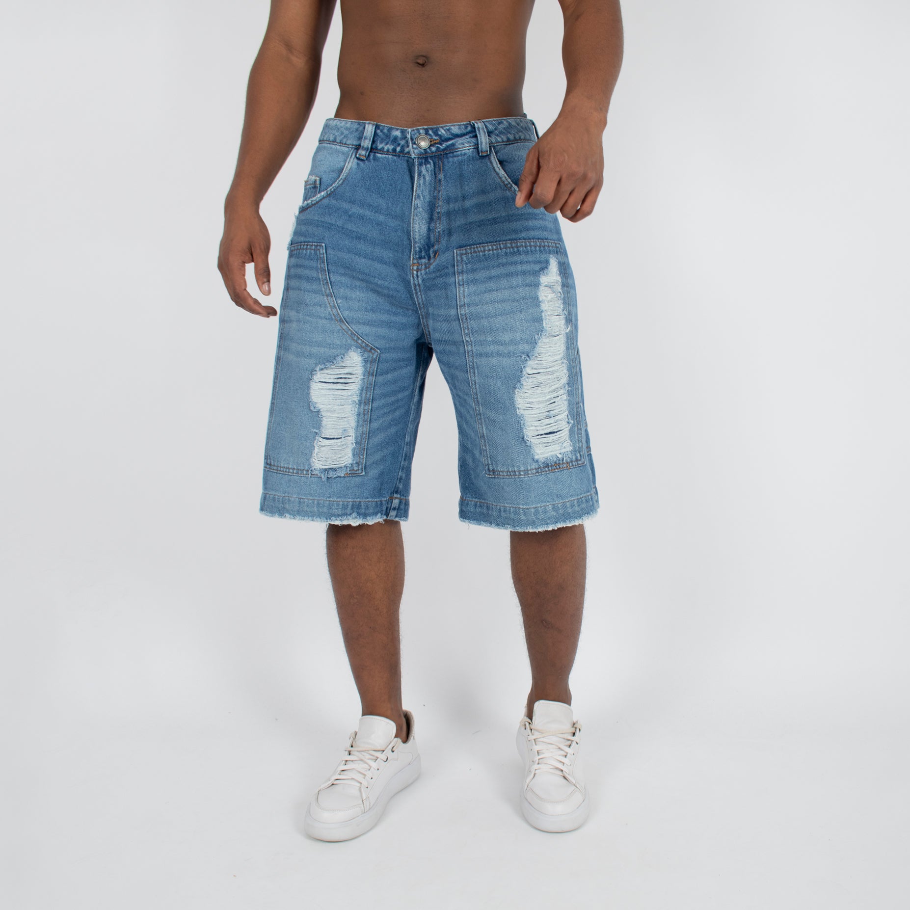 Bermuda hombre jorts con rotos