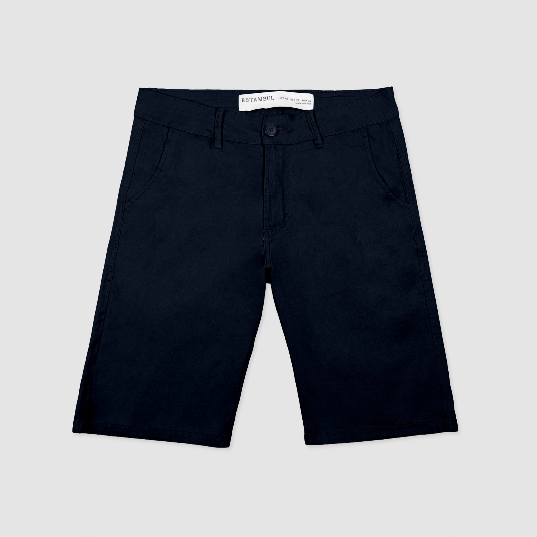 Bermuda hombre dril azul