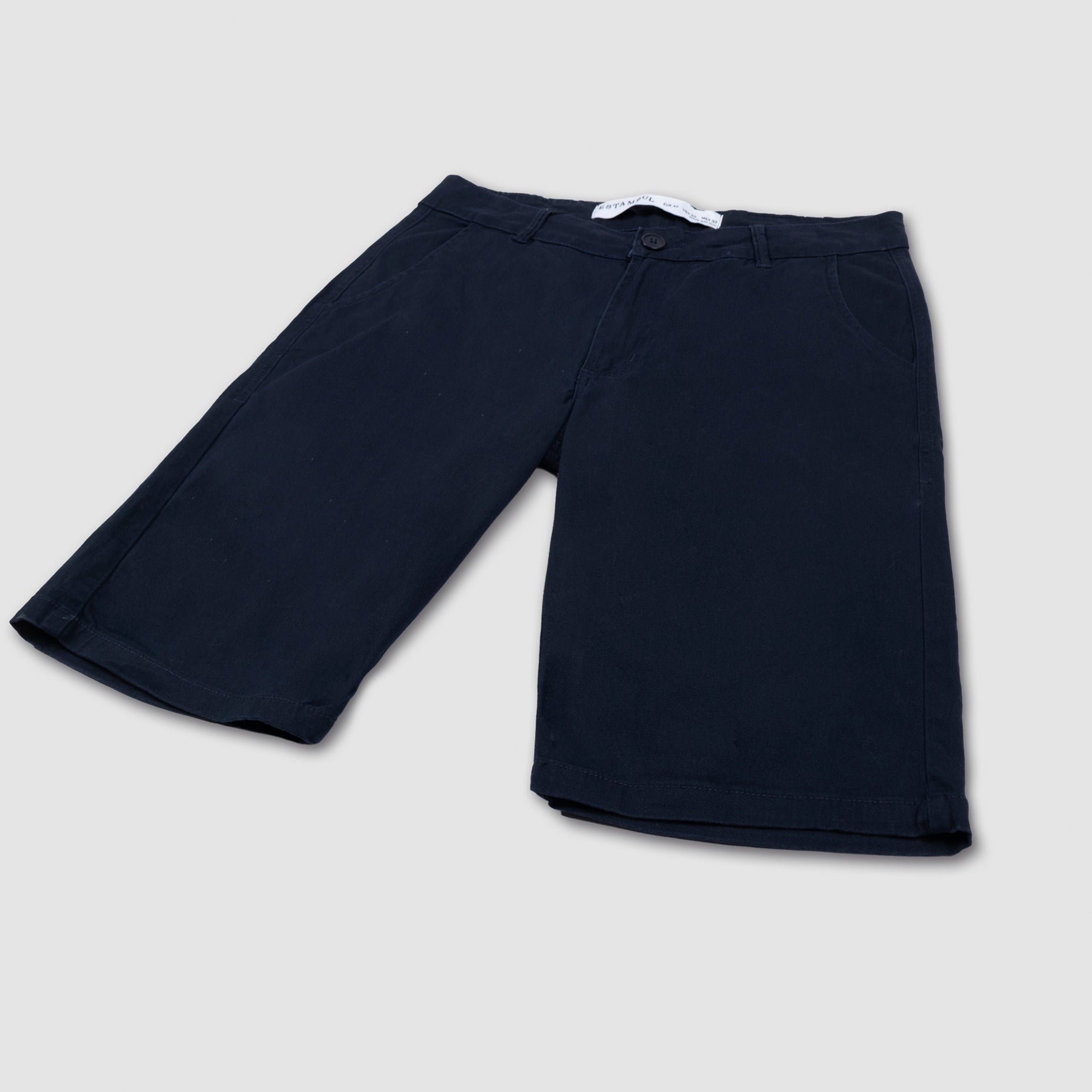 Bermuda hombre dril azul