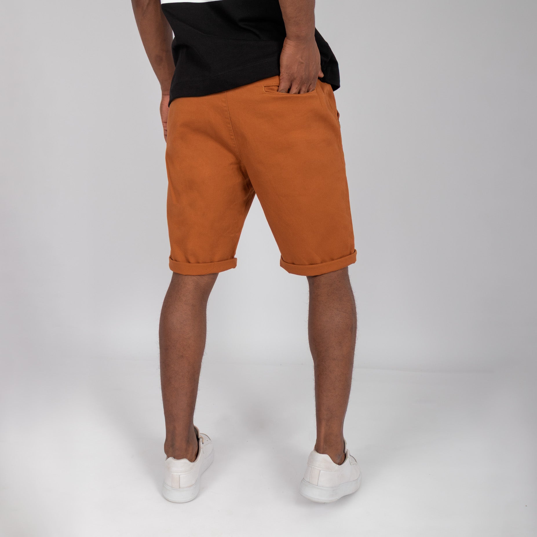 Bermuda hombre dril terracota