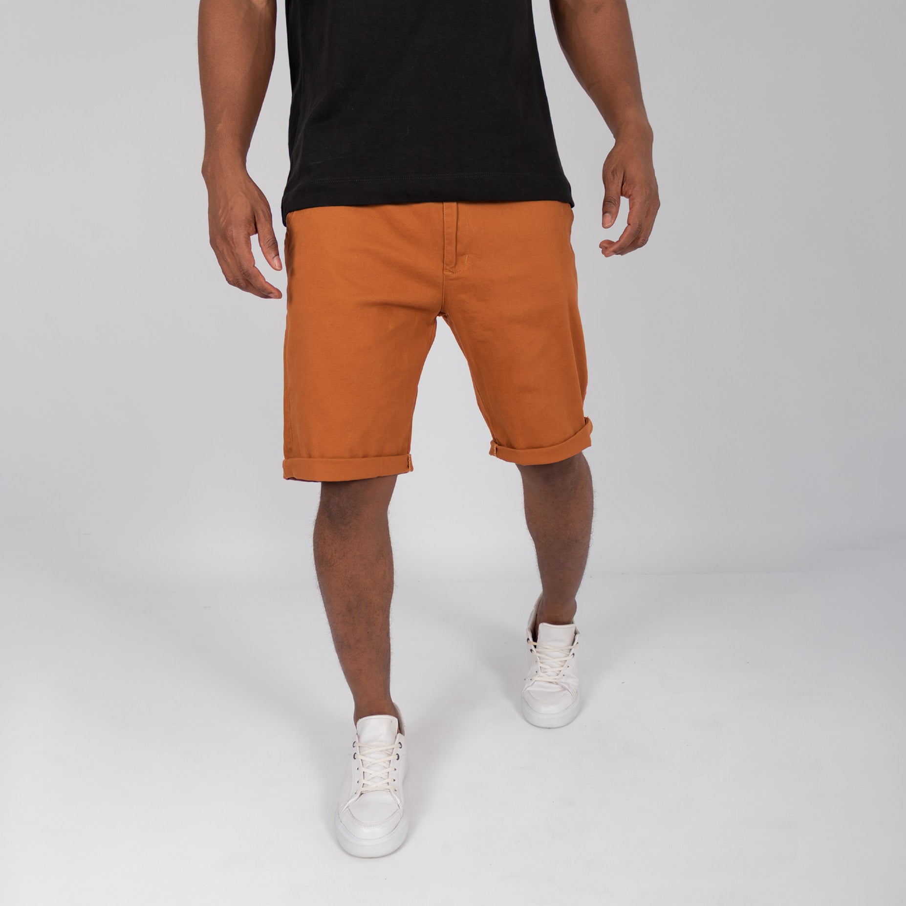 Bermuda hombre dril terracota