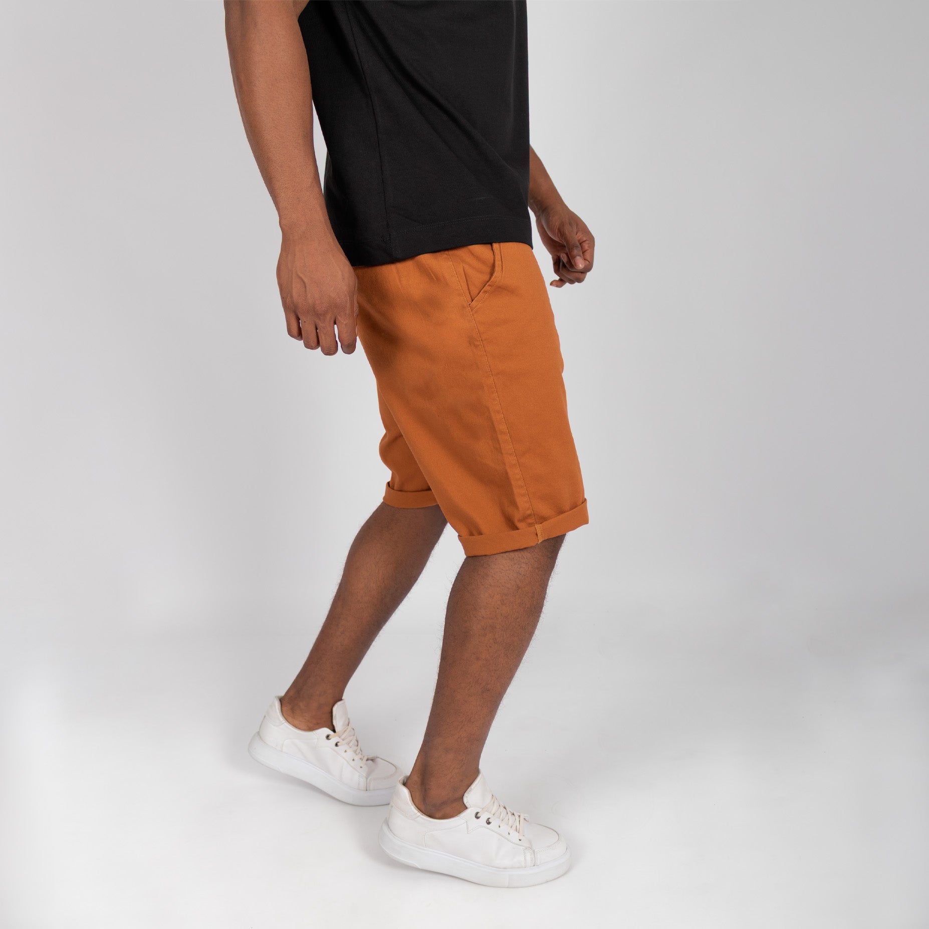 Bermuda hombre dril terracota