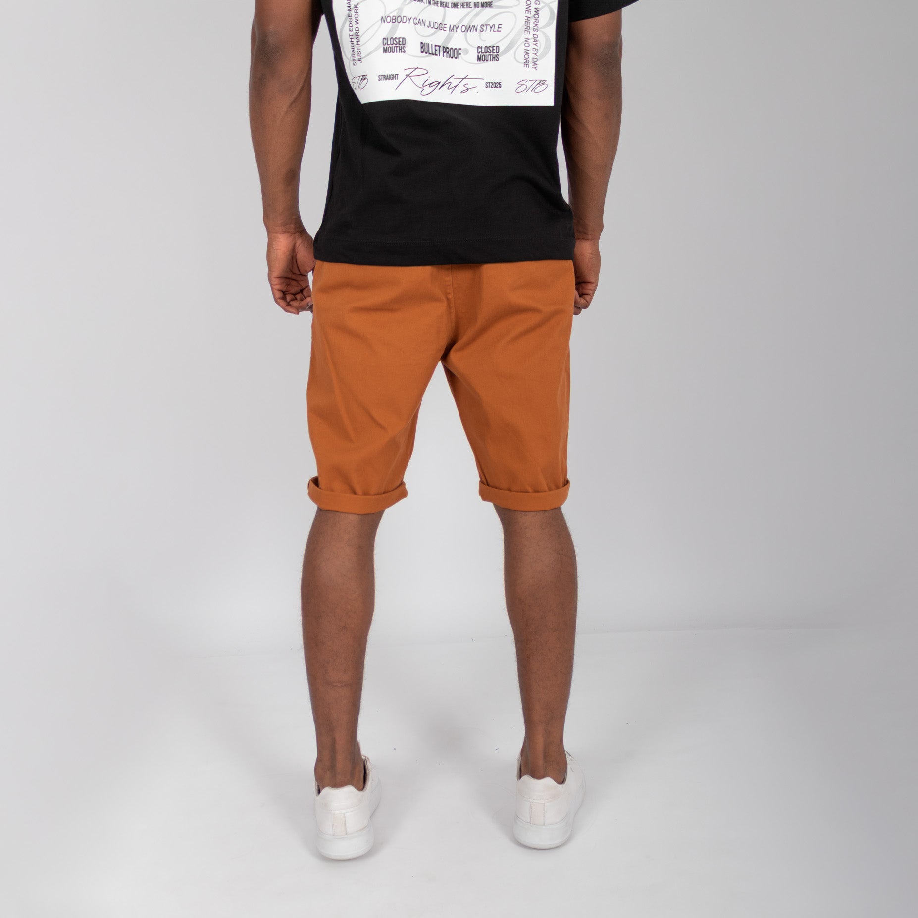 Bermuda hombre dril terracota