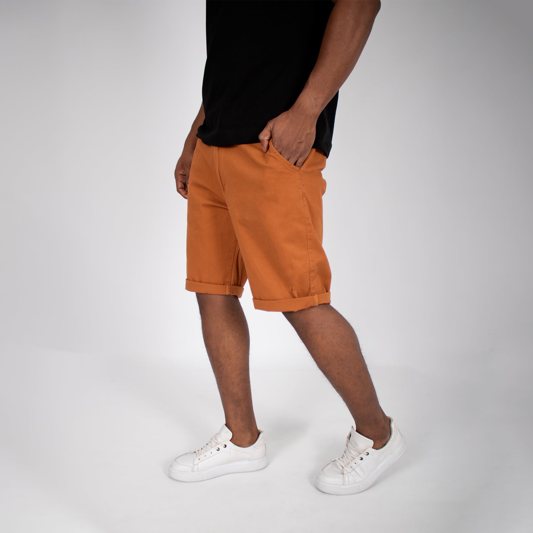 Bermuda hombre dril terracota