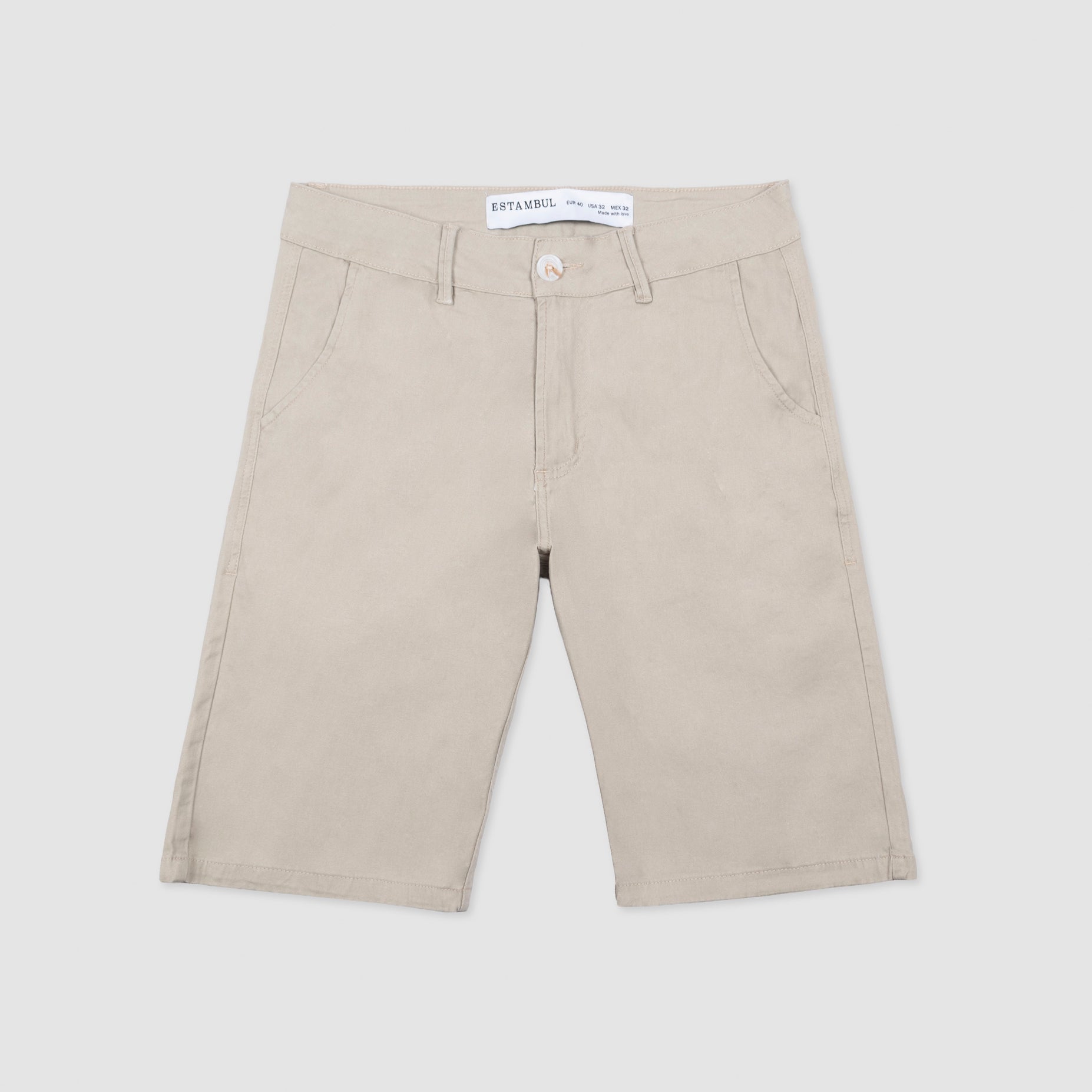 Bermuda hombre dril beige