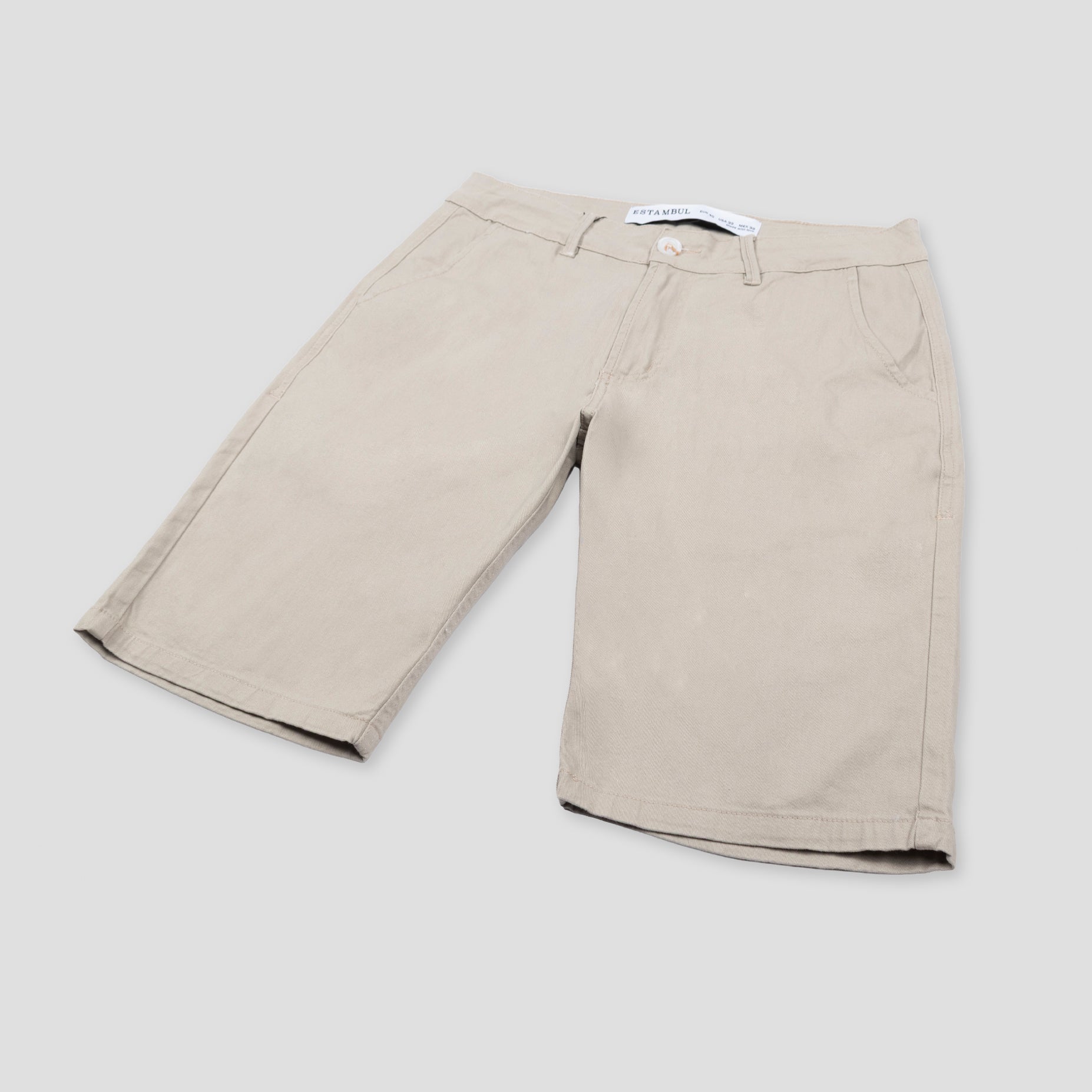 Bermuda hombre dril beige