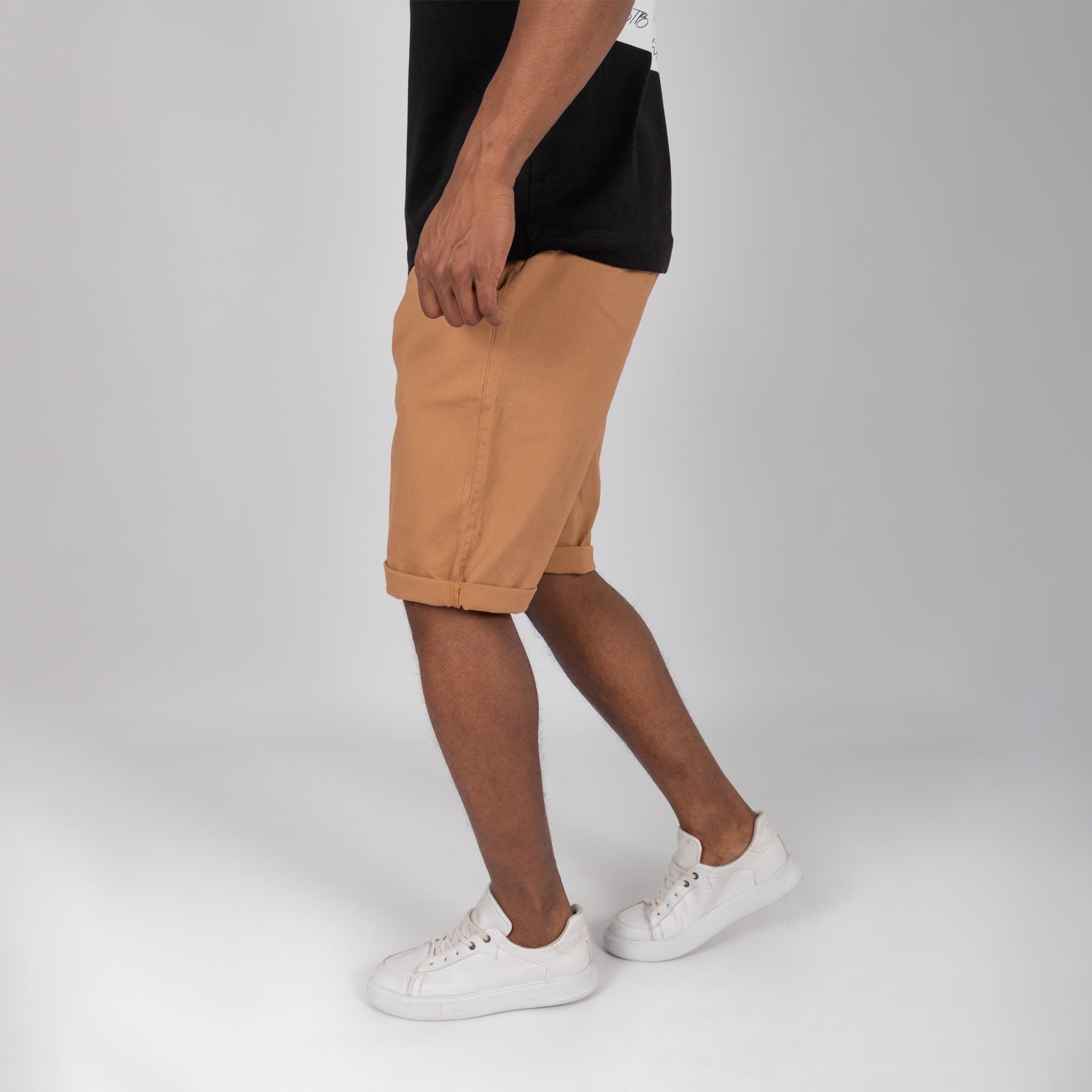 Bermuda hombre dril camel