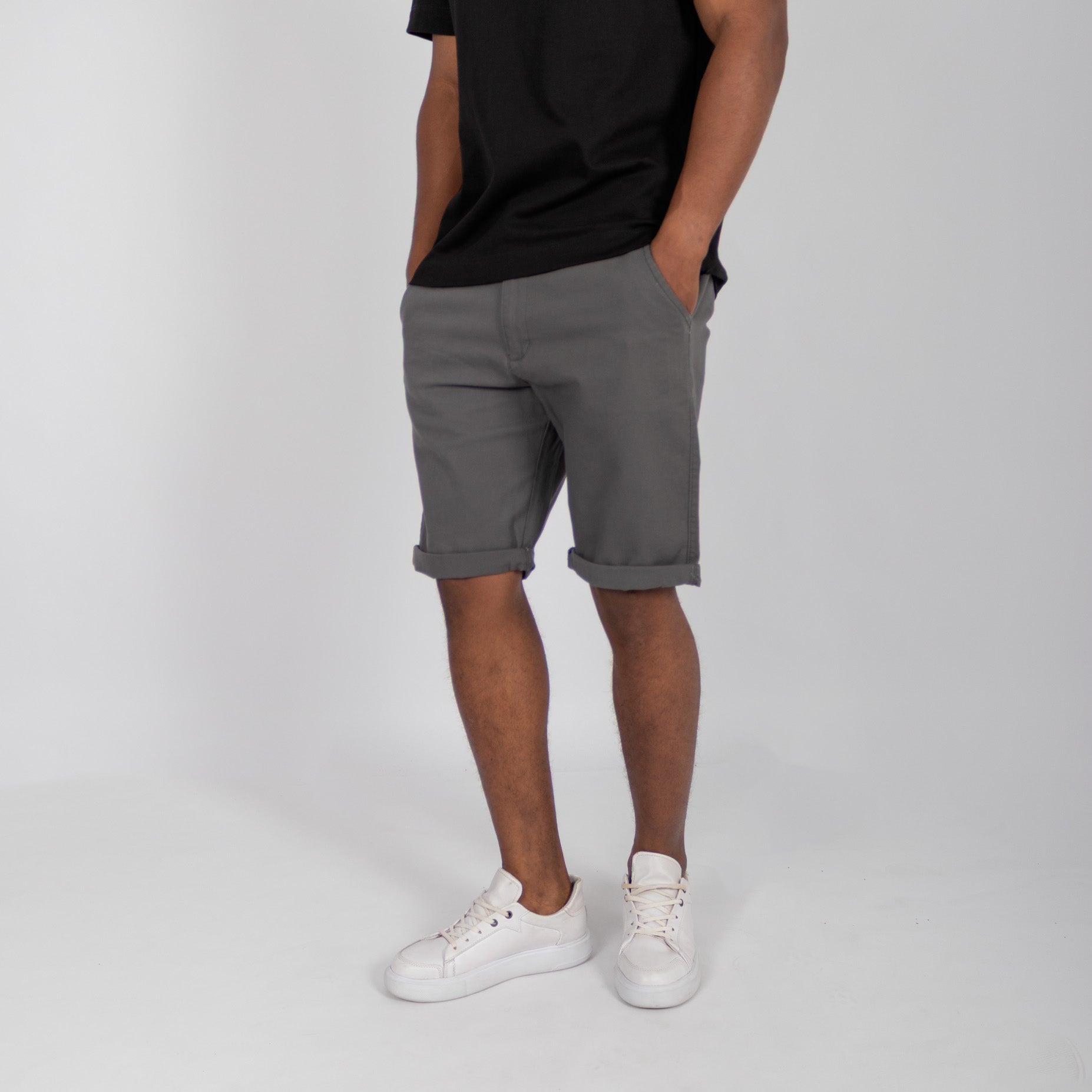 Bermuda hombre dril gris