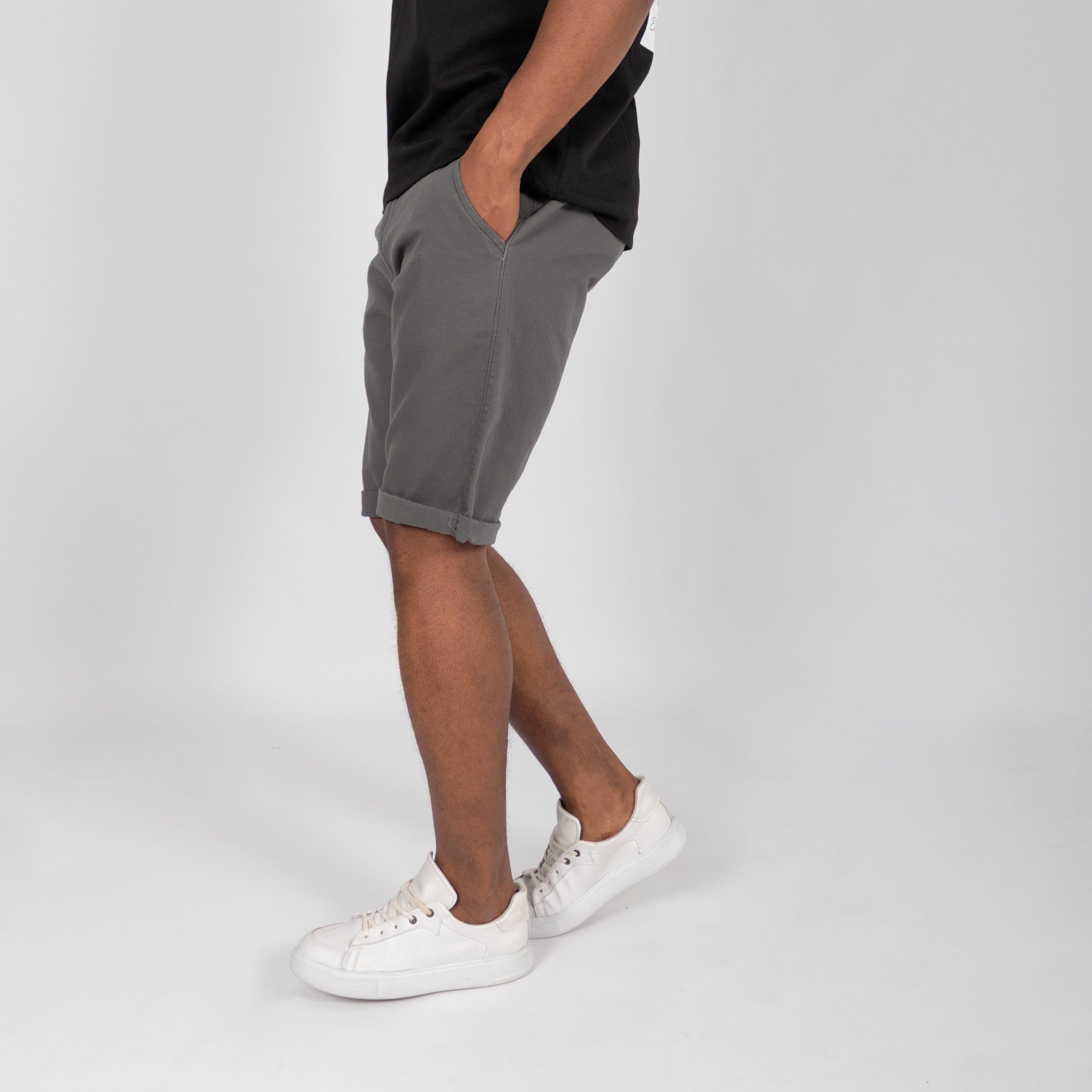 Bermuda hombre dril gris