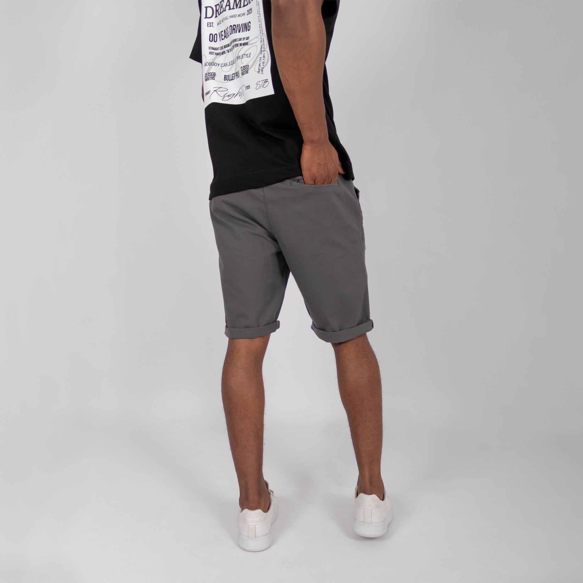 Bermuda hombre dril gris