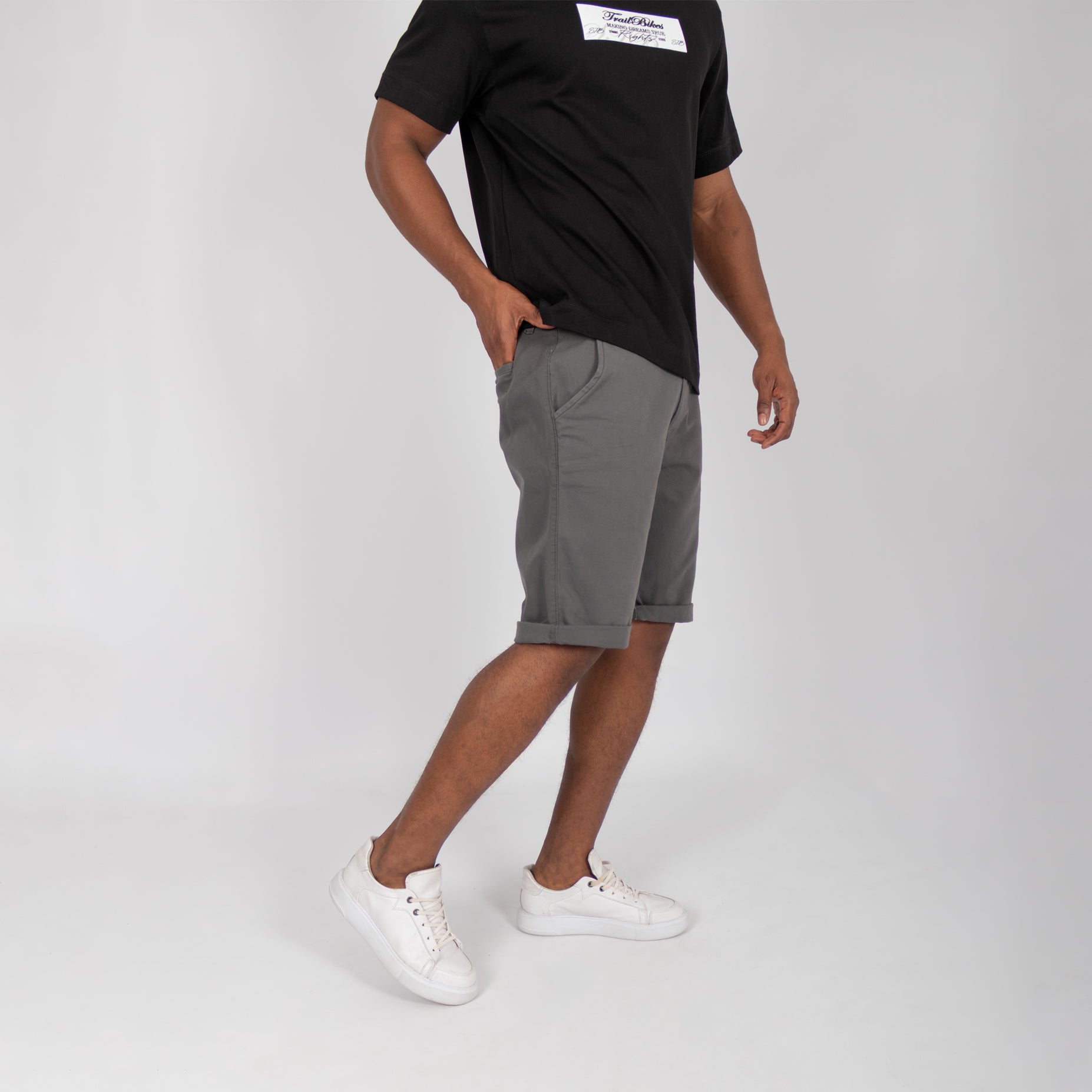 Bermuda hombre dril gris