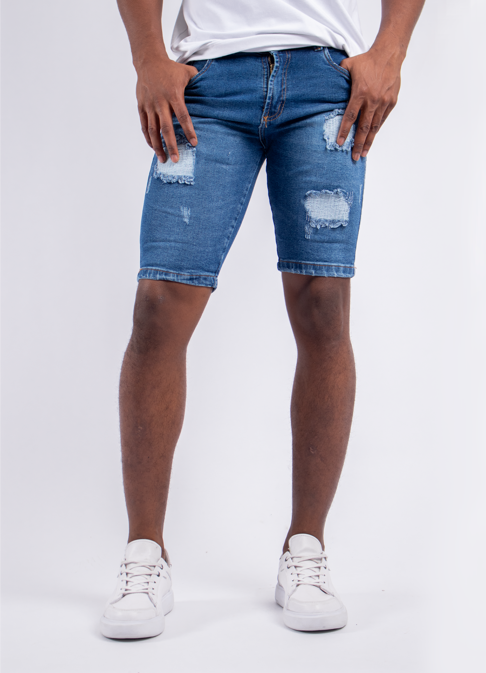 Bermuda Hombre Azul Medio