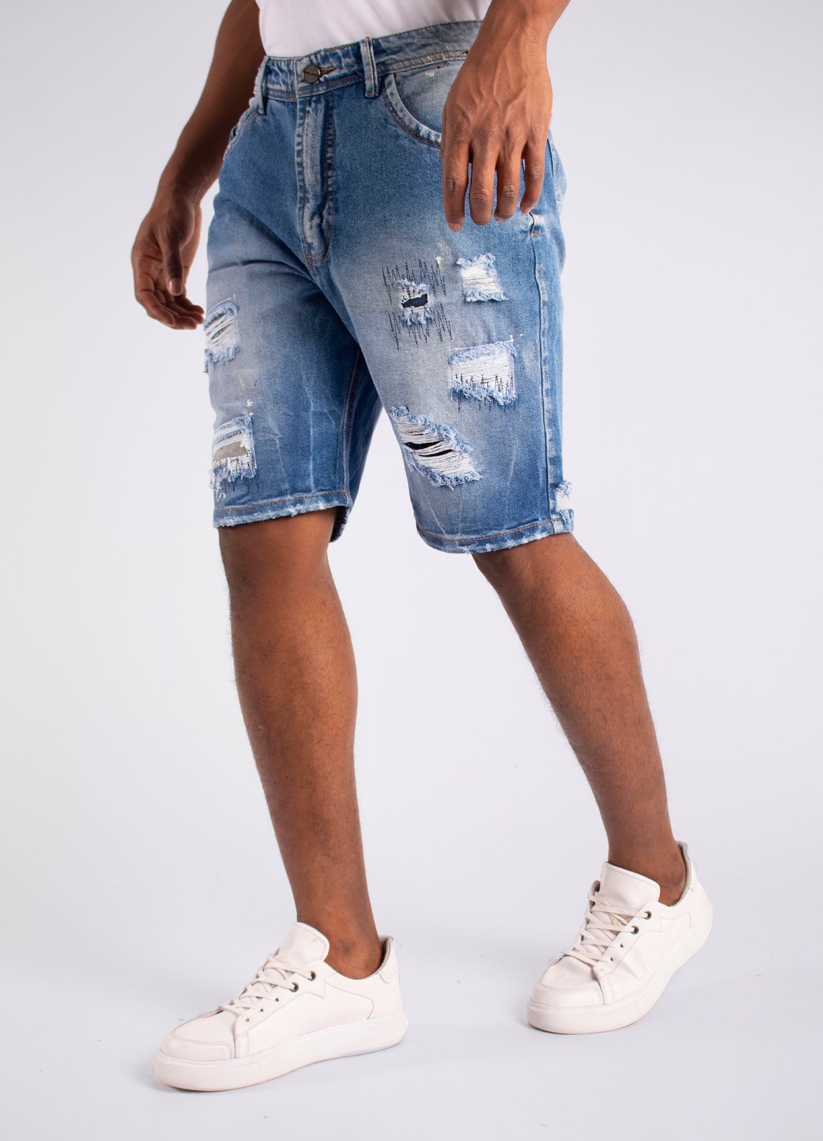 Bermuda hombre parche bordado