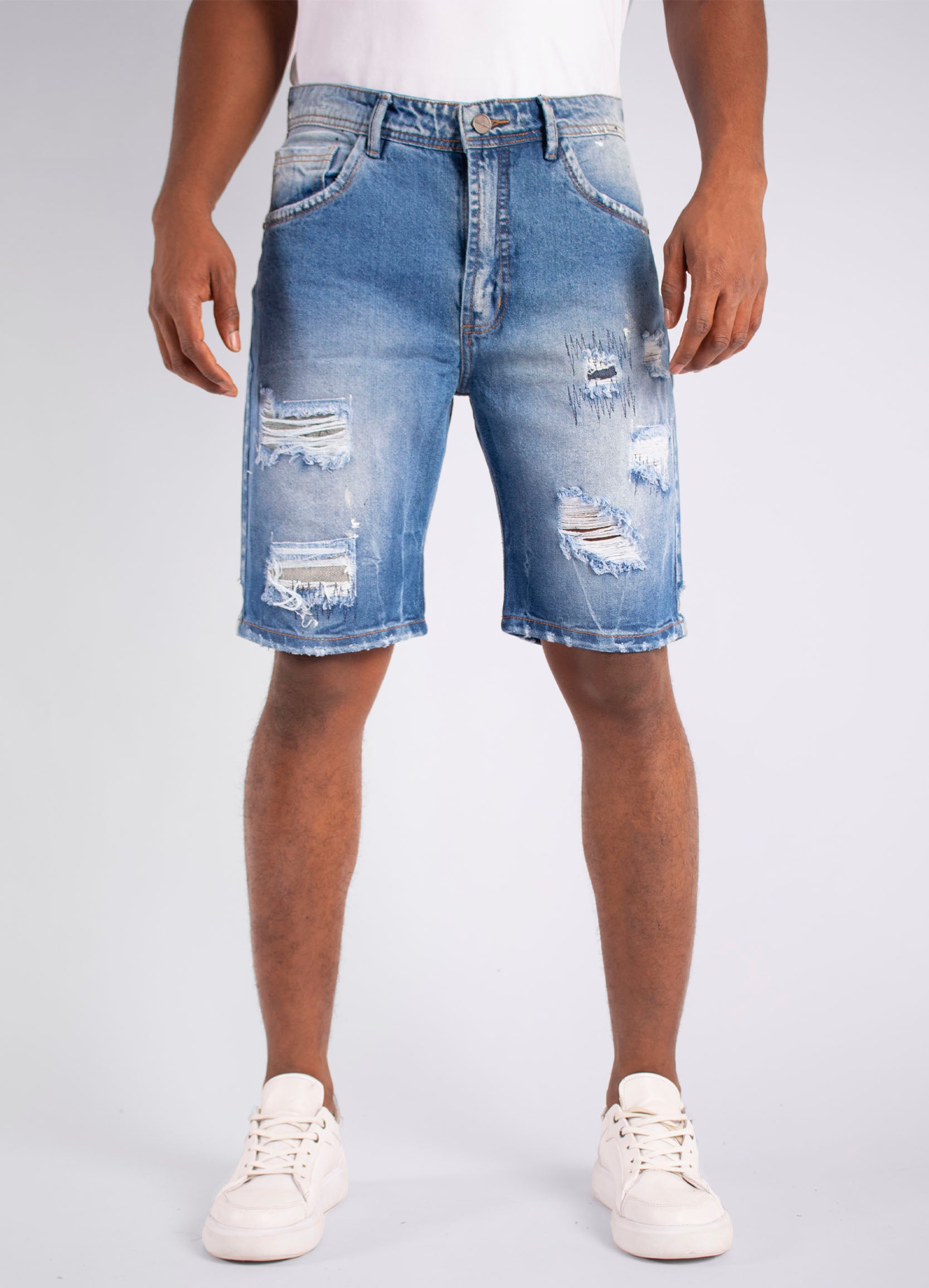 Bermuda hombre parche bordado