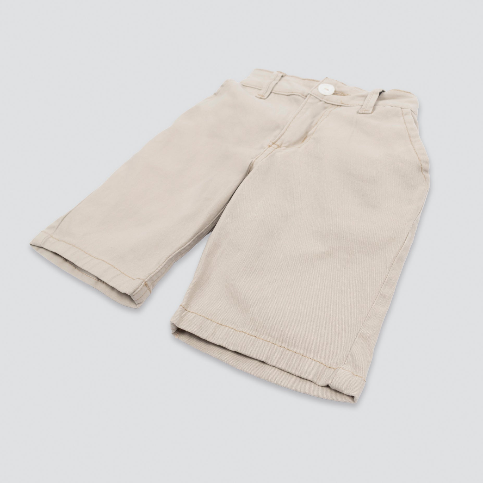 Bermuda niño dril beige